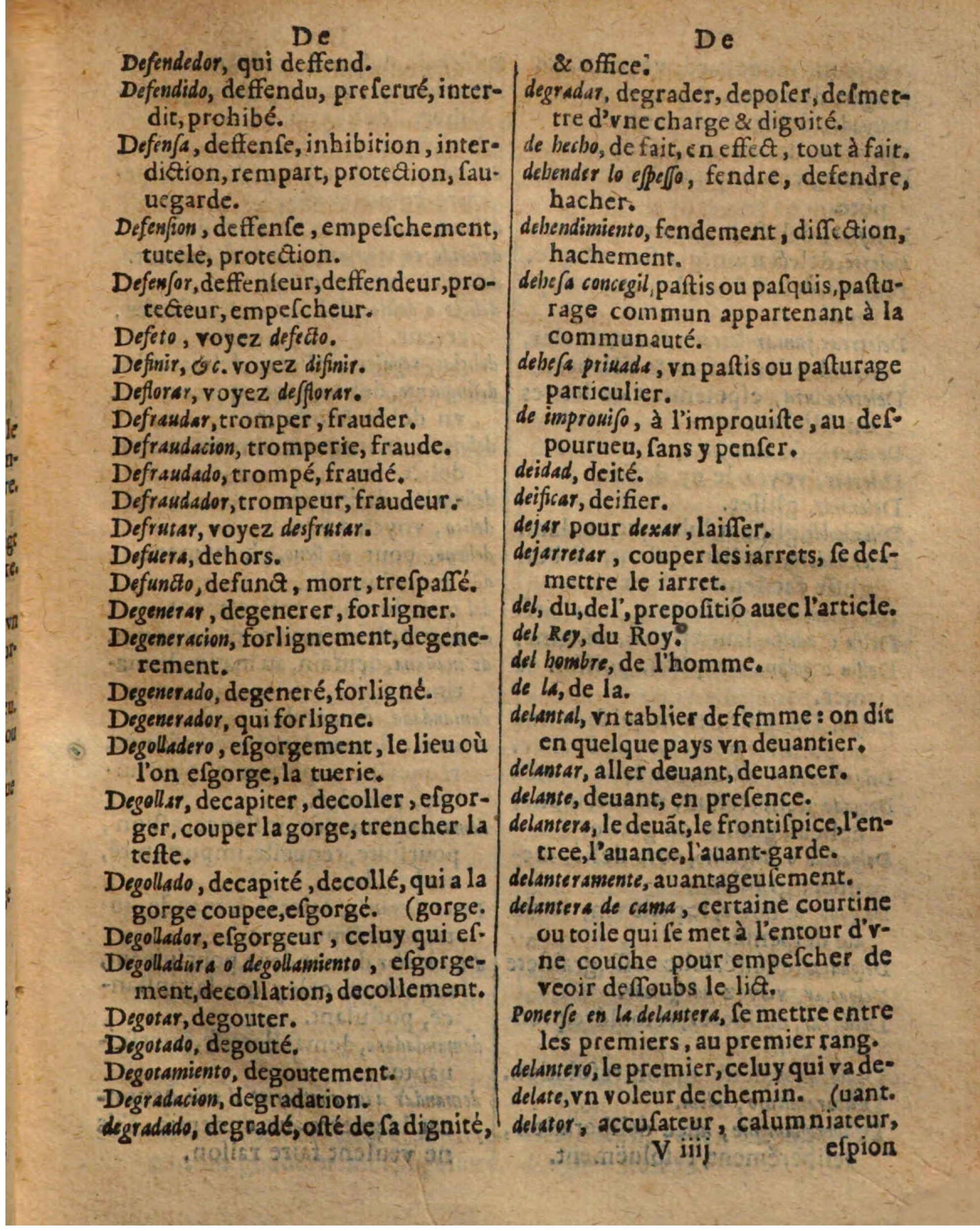 1625 - Hubert Antoine - Trésor des deux langues espagnole et française - Augsbourg