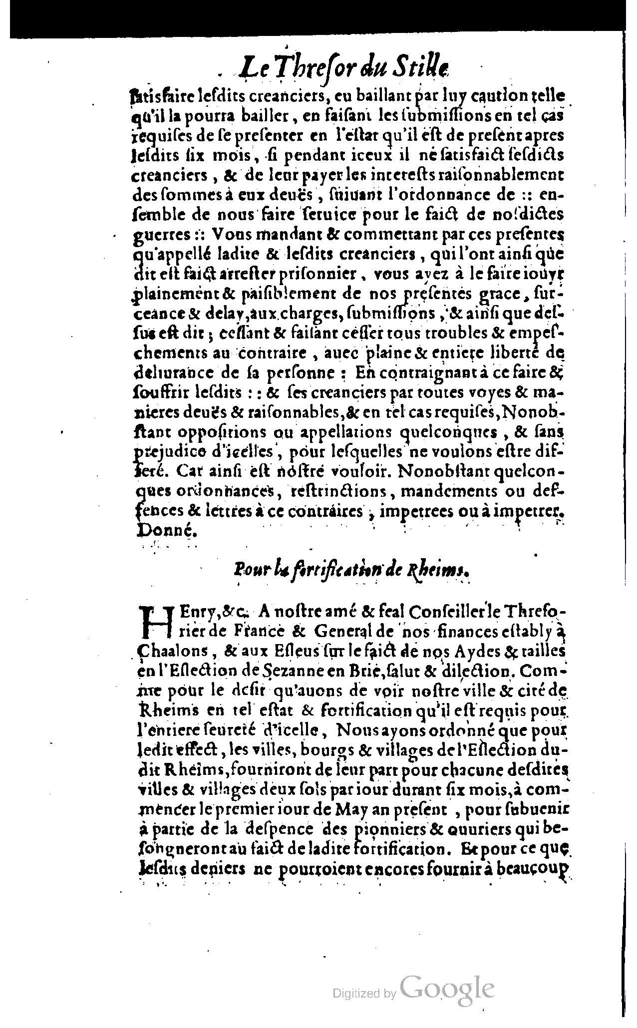 1614 - Jean Richer - Trésor du nouveau style et protocole de la chancellerie de France - BSB Munich