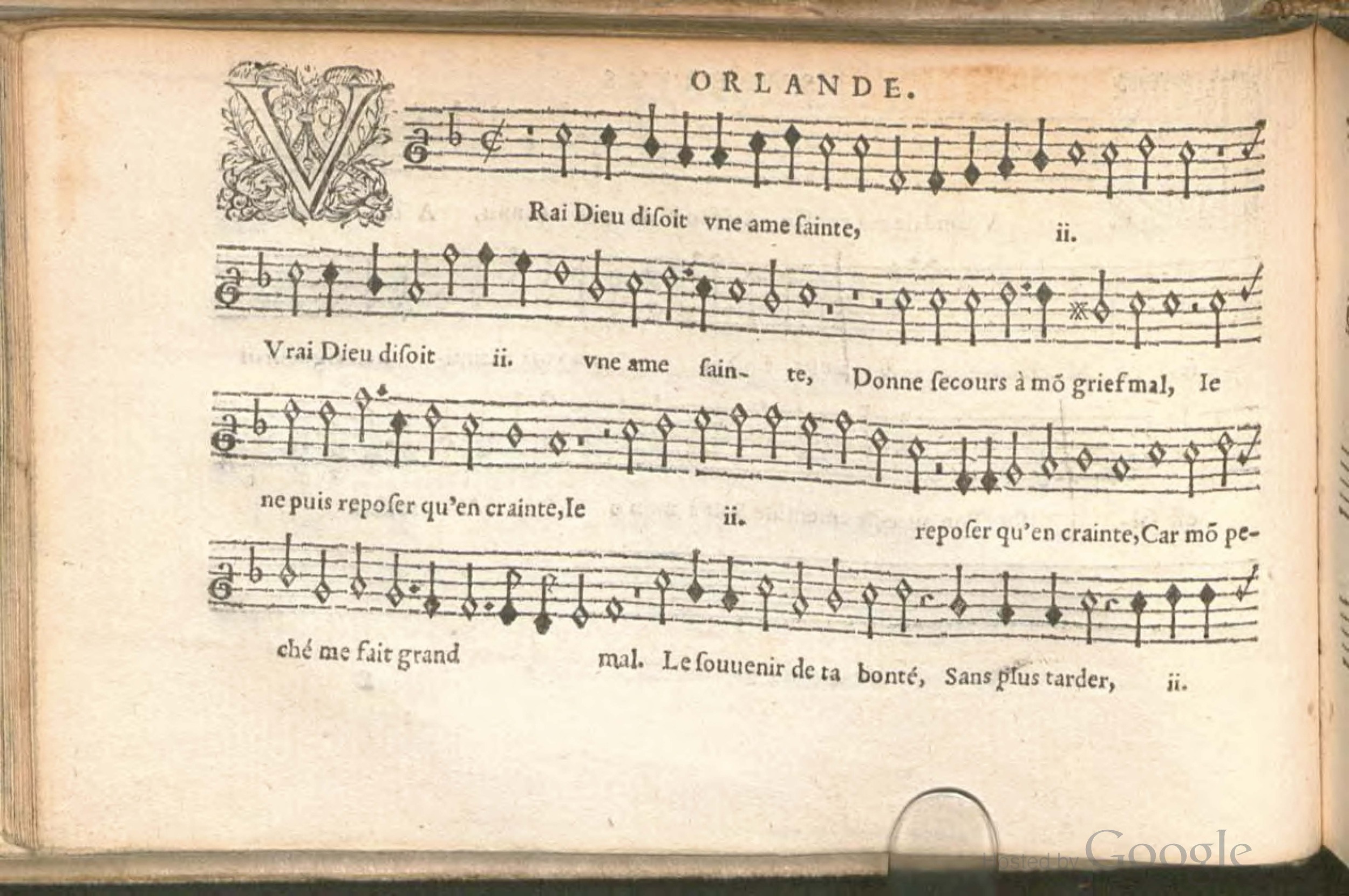 1576 - [Pierre de Saint-André] - Trésor de musique d’Orlande de Lassus Superius - BSB Munich