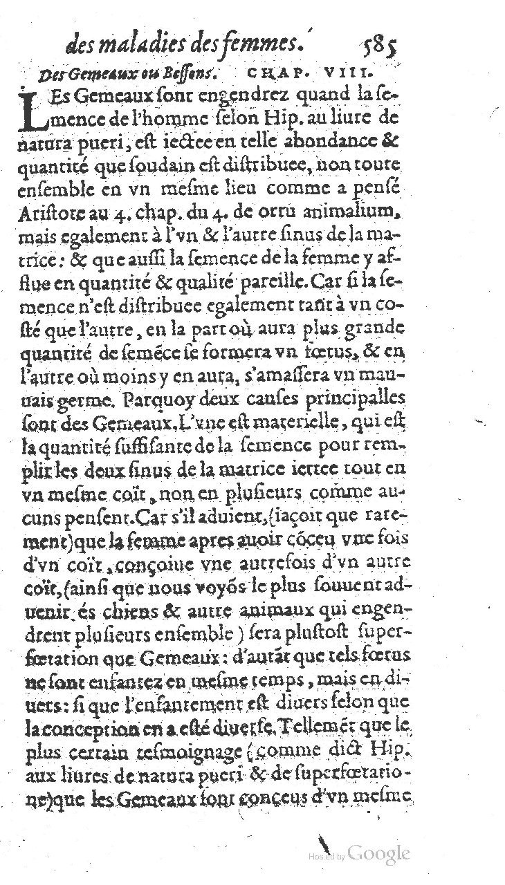 1585 - Jacques du Puis - Trésor des remèdes secrets pour les maladies des femmes - BnF
