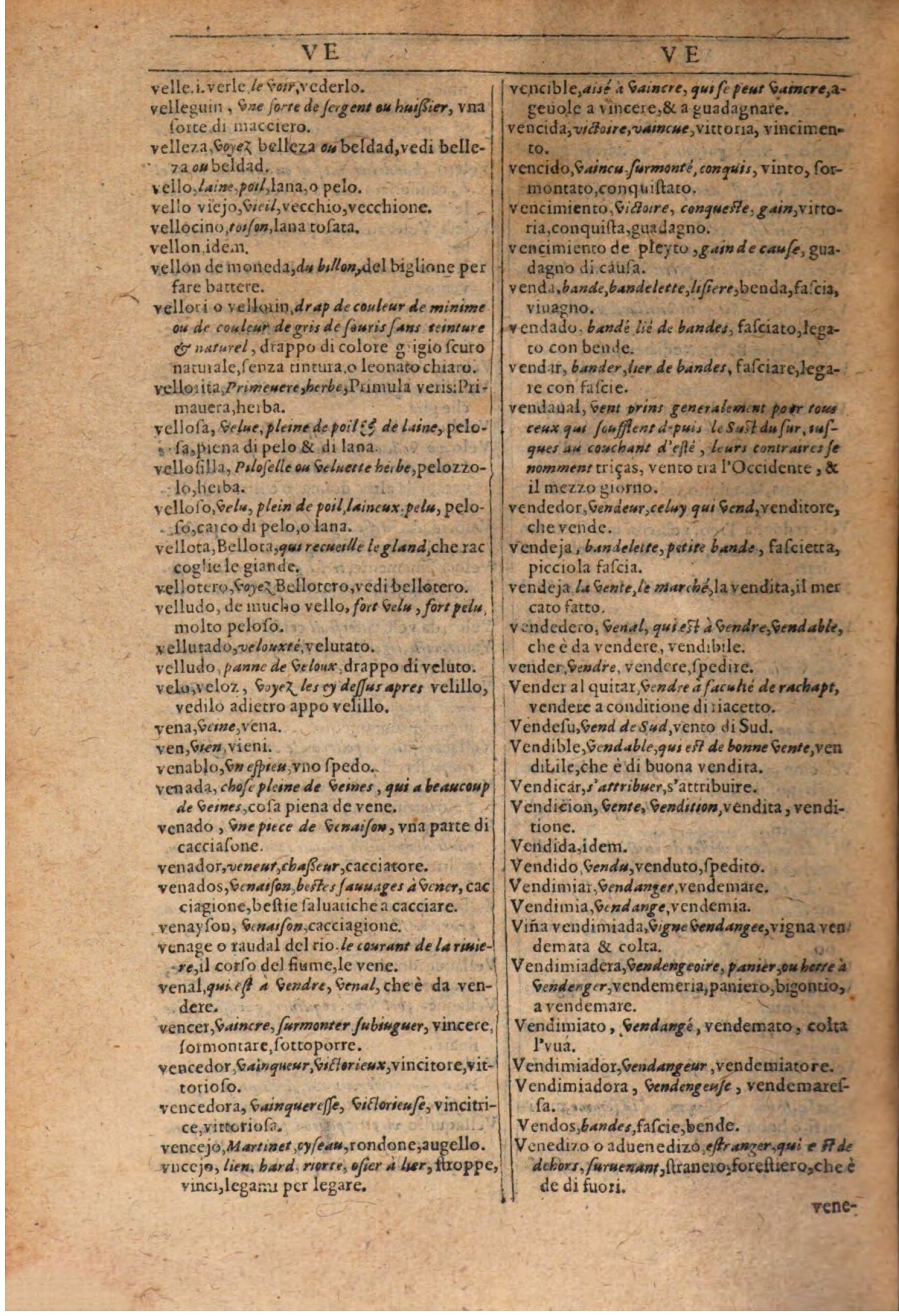 1609 - Philippe Albert et Alexandre Pernet - Trésor des trois langues française, italienne et espagnole (Première partie) - BSB Munich 1609 - Philippe Albert et Alexandre Pernet - Trésor des trois langues française, italienne et espagnole (Première partie) - BSB Munich