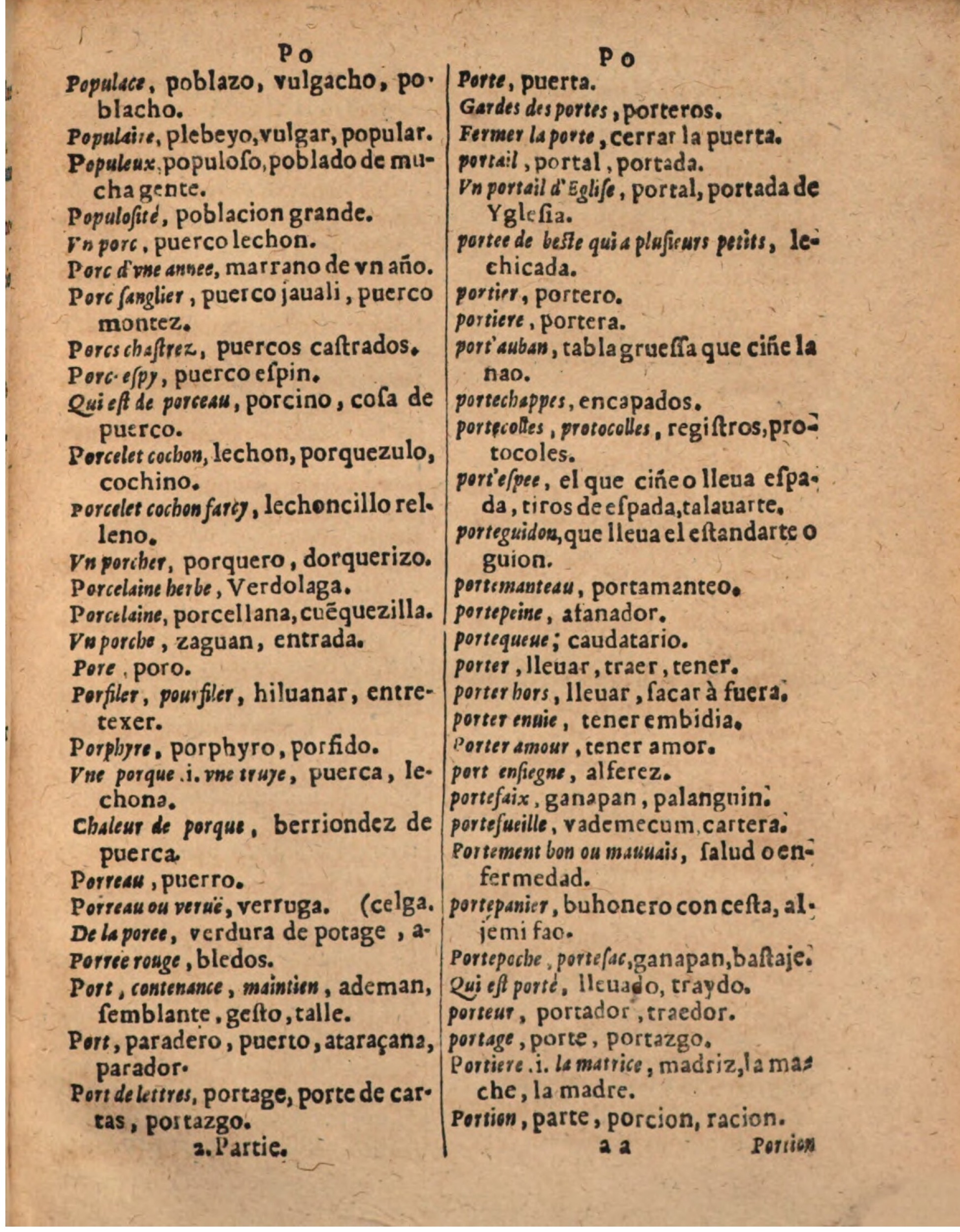 1624 - Hubert Antoine - Trésor des deux langues espagnole et française (Seconde partie) - BSB Munich