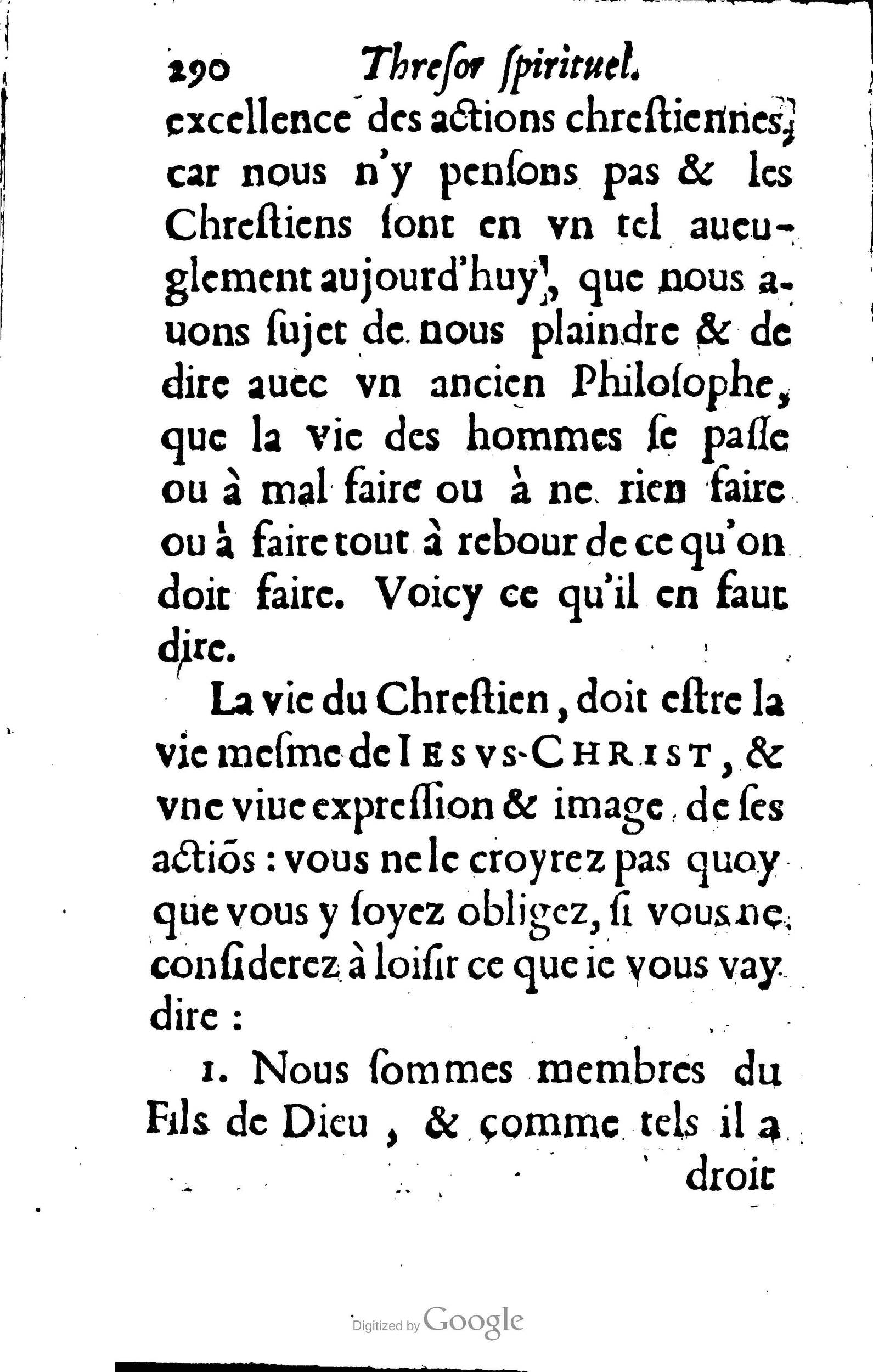 1633 - François Waudré - Trésor spirituel contenant les excellences du christianisme - BM Lyon