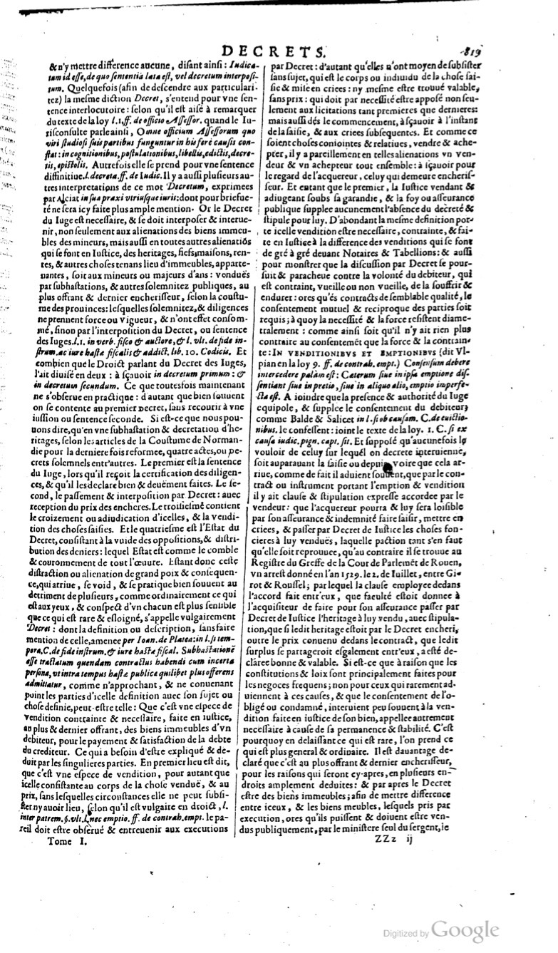 1629 - Veuve Nicolas Buon - Trésor du droit français (29620 T. 1) - BM Lyon