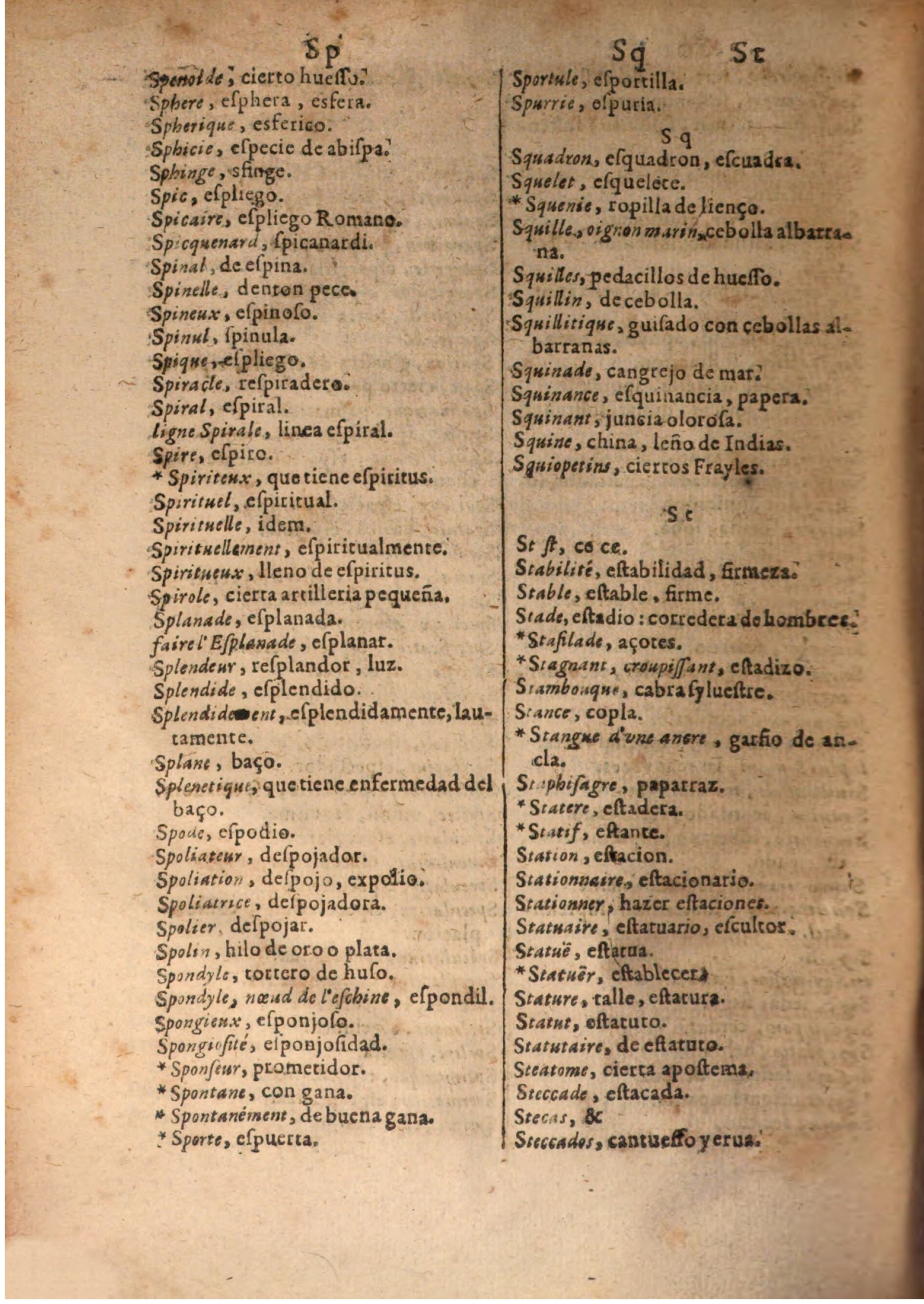 1645 - A. de Sommaville et A. Courbé - Trésor des deux langues espagnole et française (Seconde partie) - BSB Munich