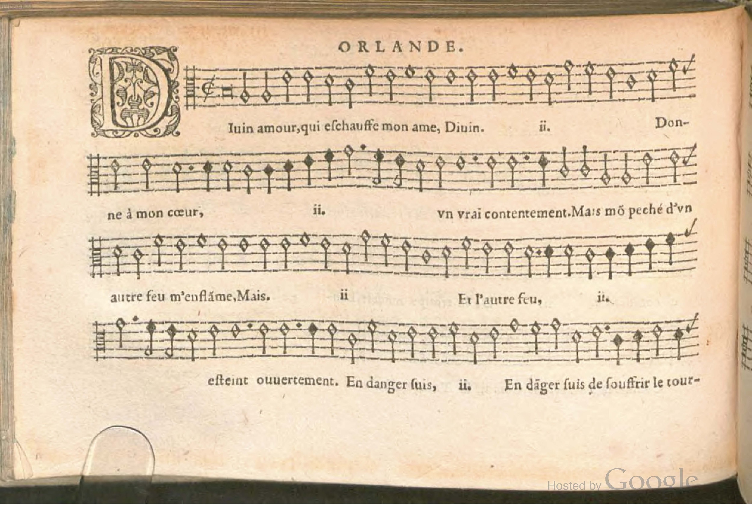 1576 - [Pierre de Saint-André] - Trésor de musique d’Orlande de Lassus Contratenor - BSB Munich