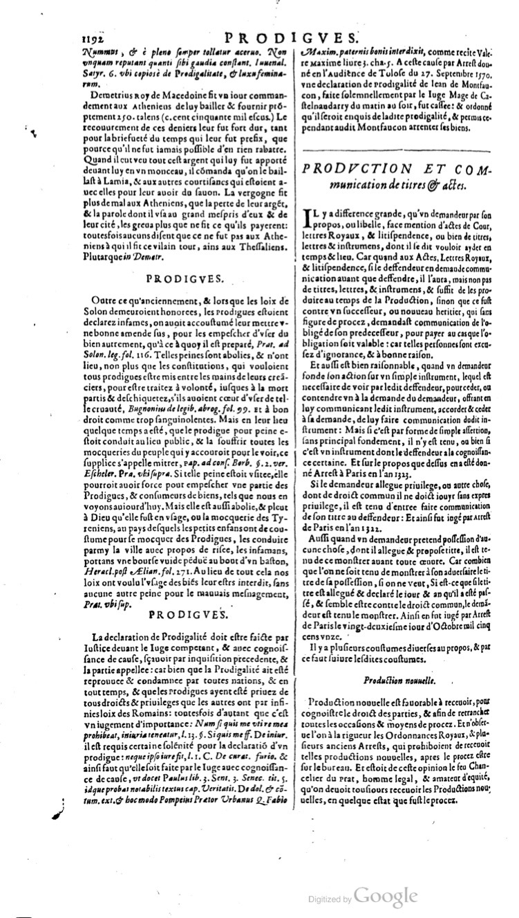 1629 - Veuve Nicolas Buon - Trésor du droit français (29620 T. 2) - BM Lyon