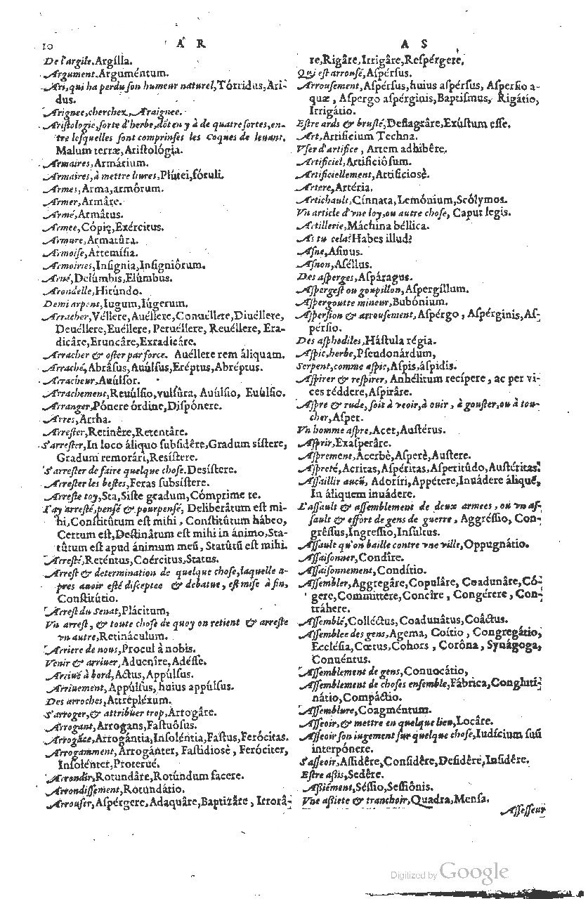1585 - Simphorianum Beraud et Stephanum Michaëlem - Trésor des mots et traits français - Barcelone
