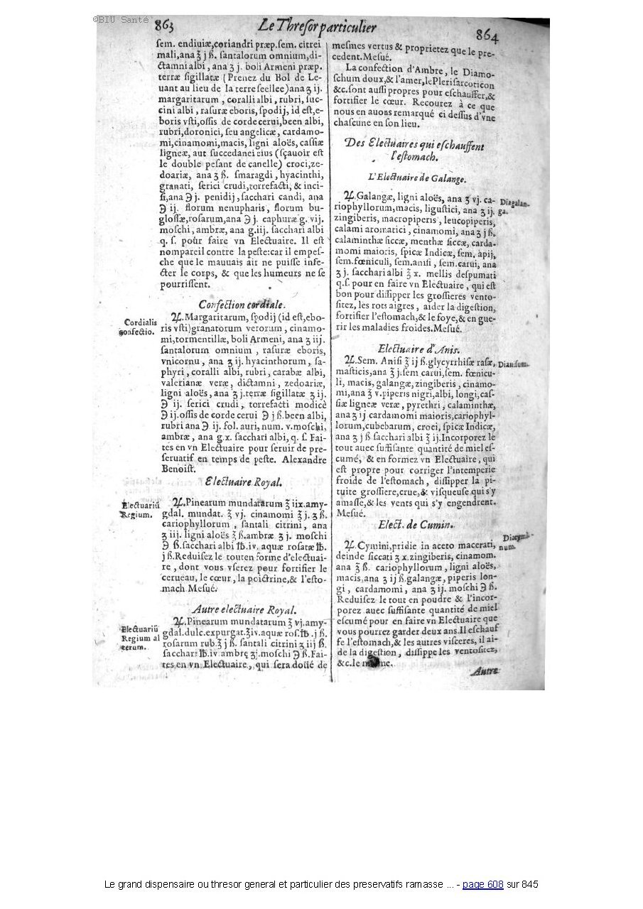 1609 - Étienne Gamonet - Grand dispensaire ou Trésor général et particulier des préservatifs - BIU Santé