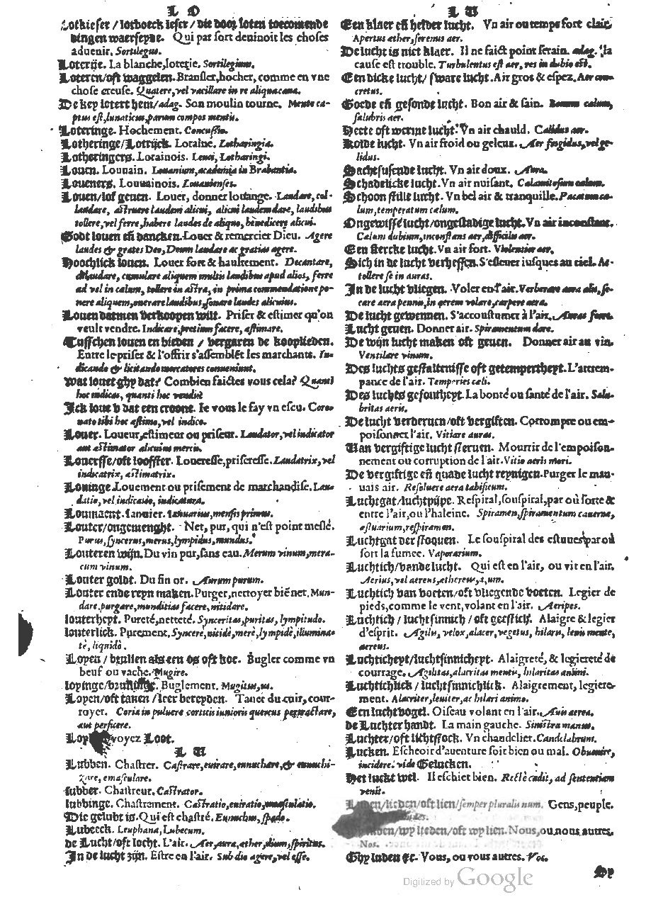 1573 - Christophe Plantin - Trésor du langage bas-allemand - BM Lyon