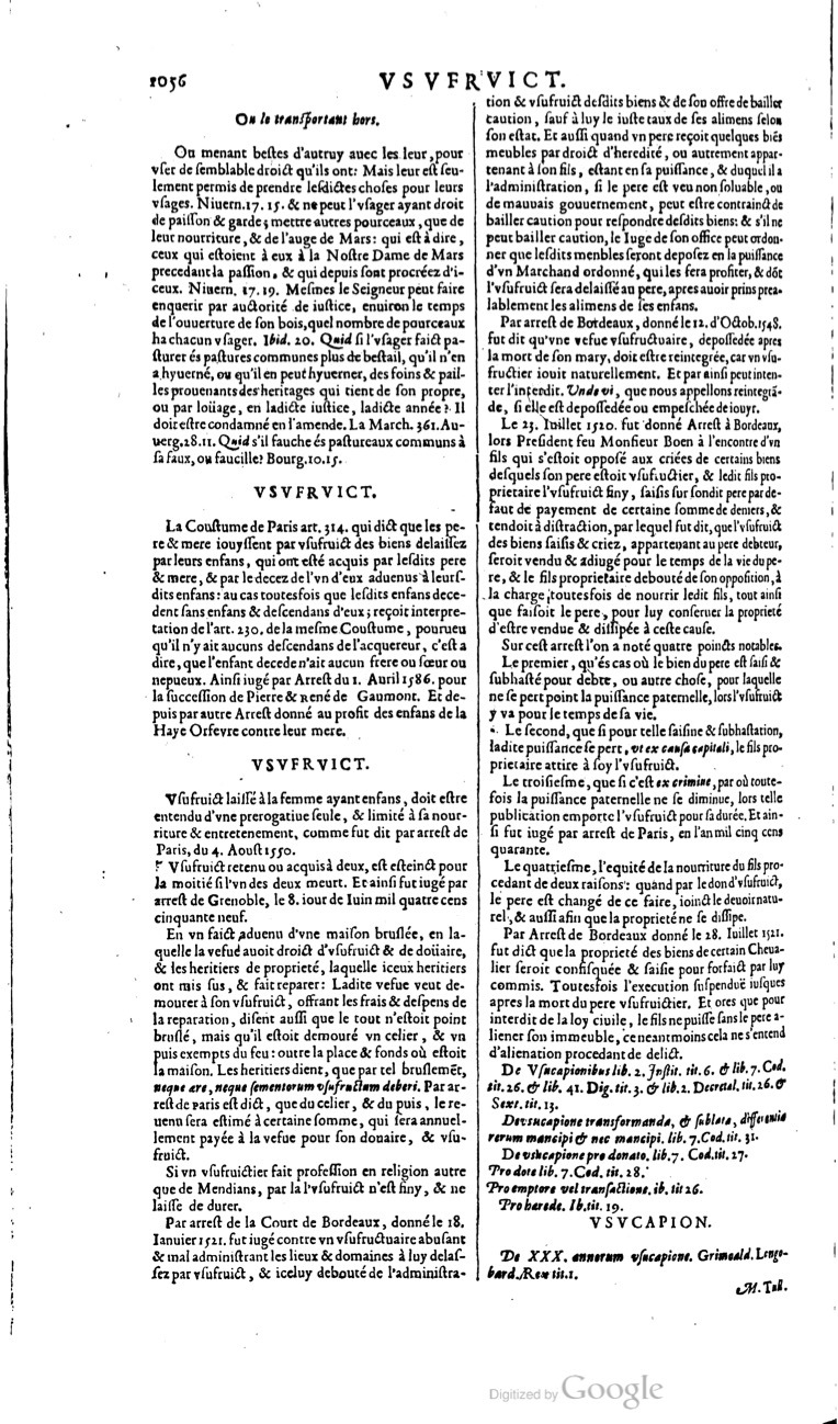 1629 - Veuve Nicolas Buon - Trésor du droit français (21754 T. 3) - BM Lyon