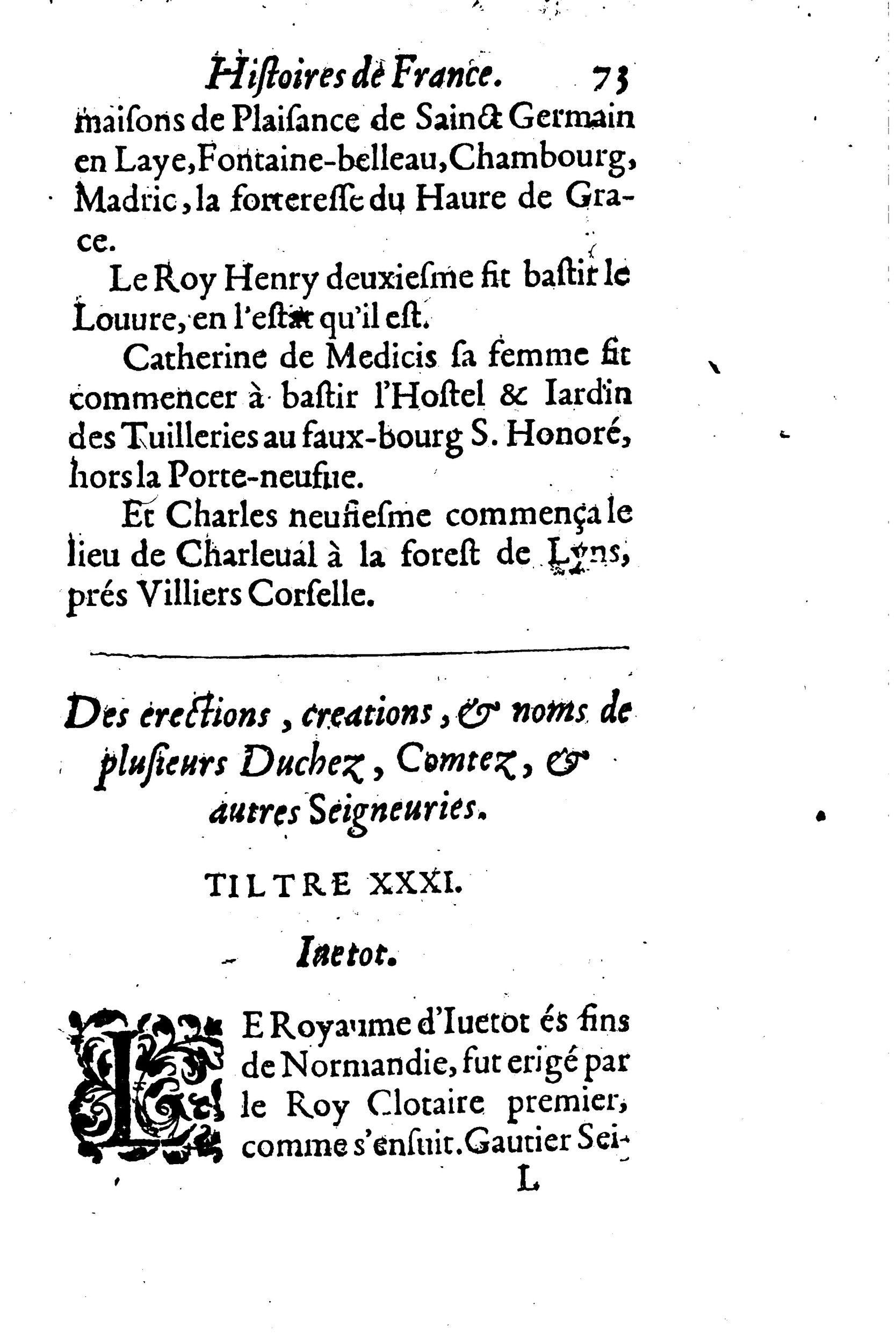 1633 - Jean Corrozet - Trésor des histoires de France - BM Lyon 1633 - Jean Corrozet - Trésor des histoires de France - BM Lyon