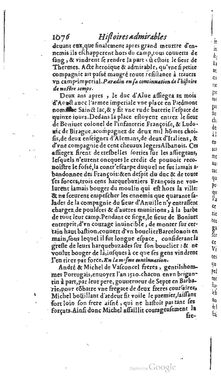1610 - Paul Marceau - Trésor d’histoires admirables et mémorables - BSB Munich