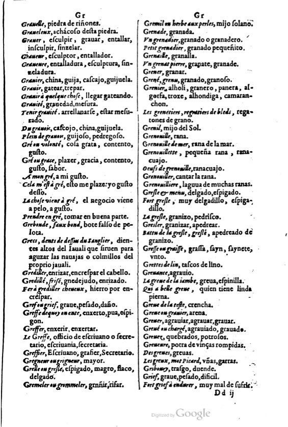 1621 - Adrian Tiffaine - Trésor des deux langues espagnole et française - BM Lyon