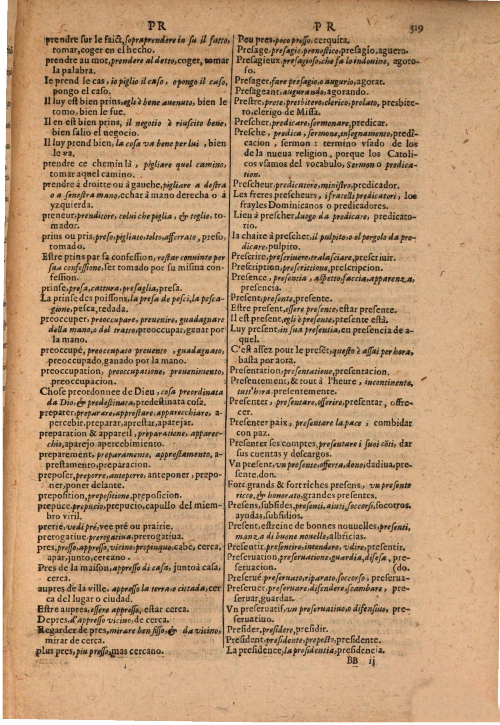 1616 - Pierre de la Rovière - Trésor des trois langues (Seconde partie) - BSB Munich