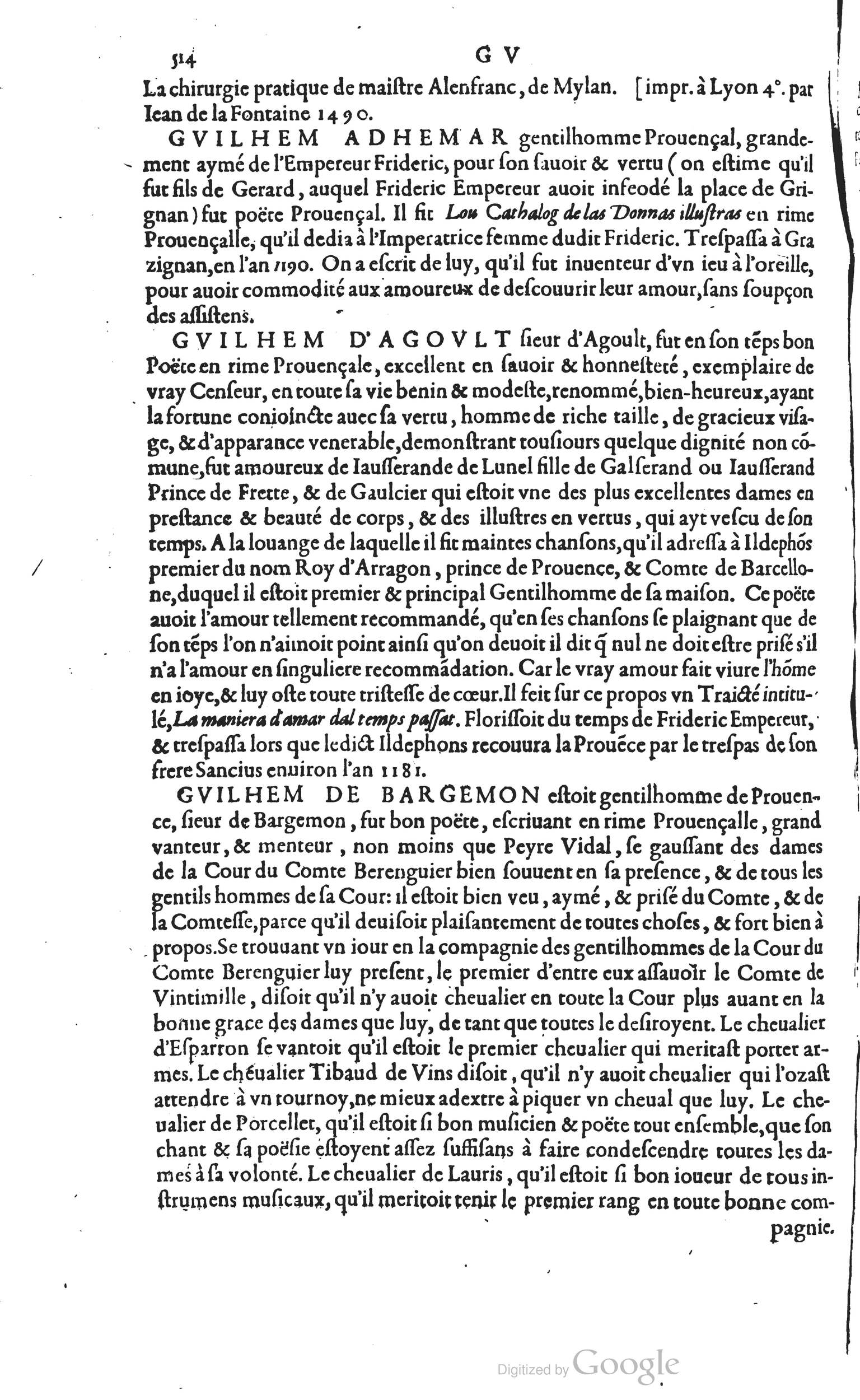 1585 - Barthélemy Honorat - Bibliothèques françaises - BSB Munich