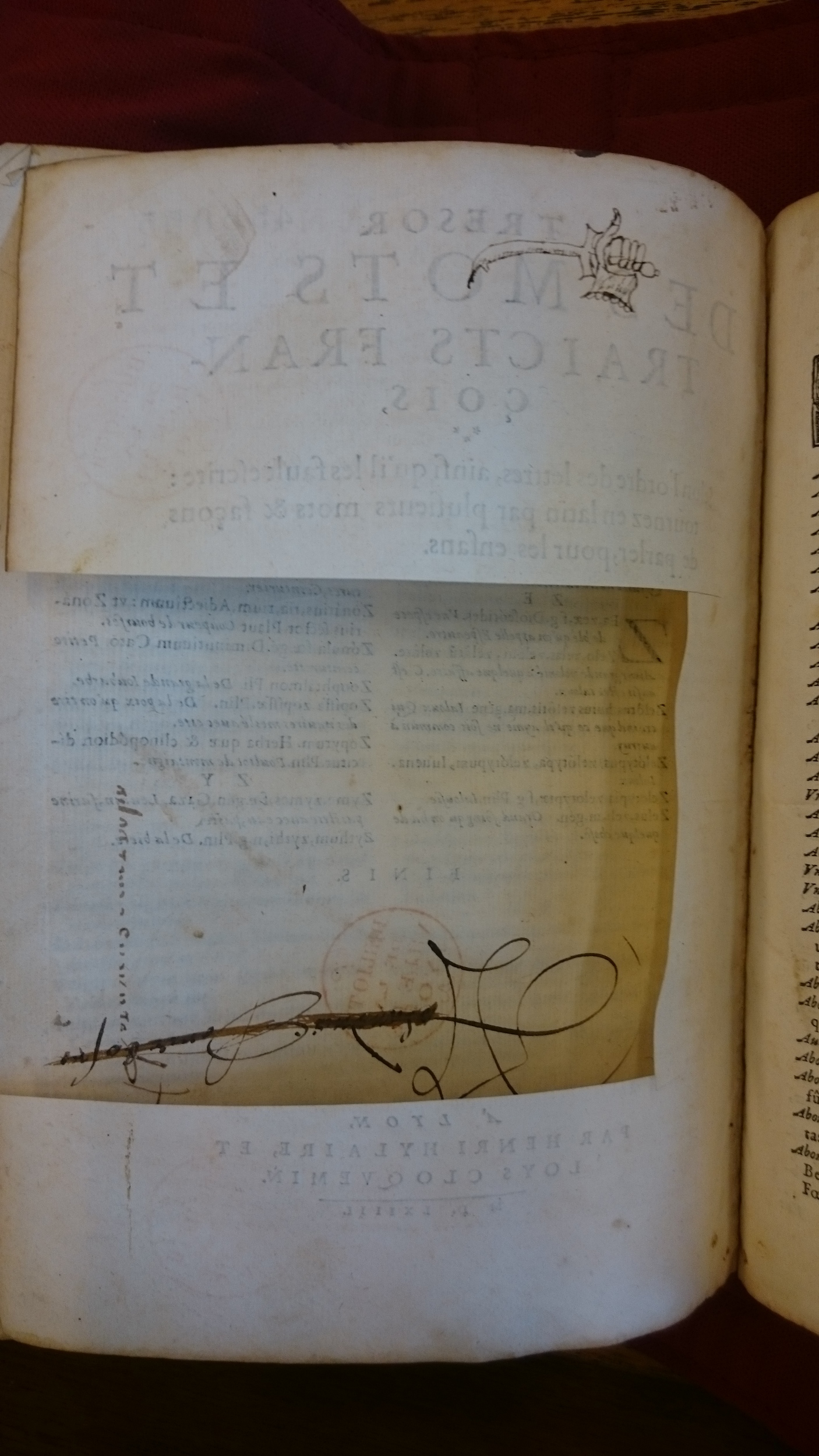 1564 - Henri Hylaire et Louis Cloquemin - Trésor des mots et traits français - BM Lyon