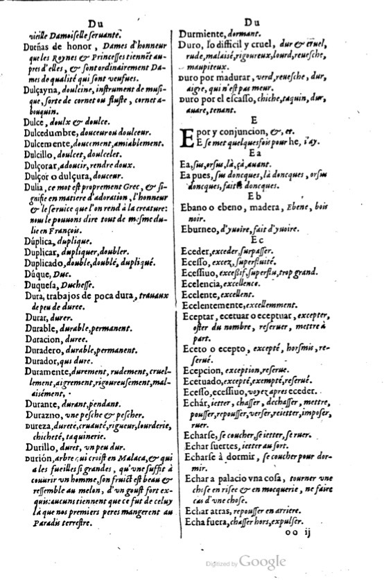 1621 - Adrian Tiffaine - Trésor des deux langues espagnole et française - BM Lyon