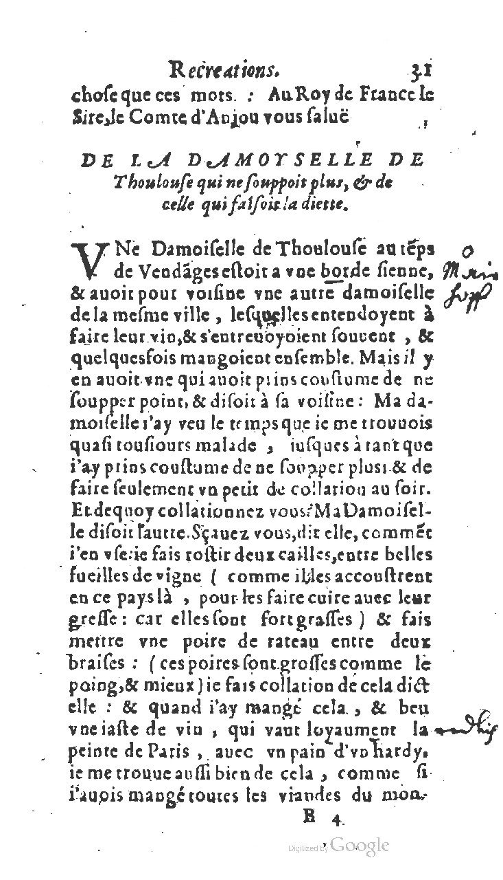 1611 - Jean Osmont - Trésor des récréations - BSB Munich