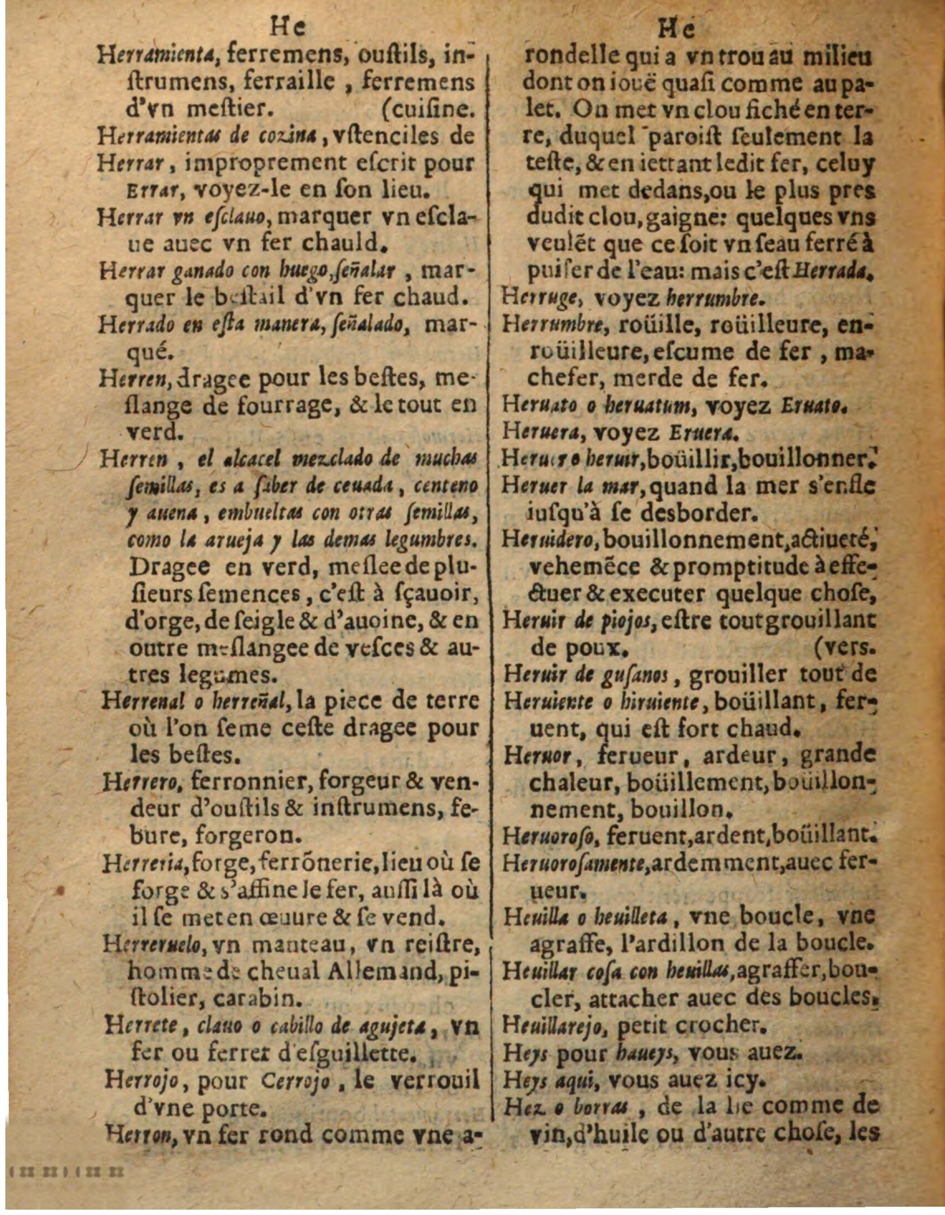 1625 - Hubert Antoine - Trésor des deux langues espagnole et française - Augsbourg