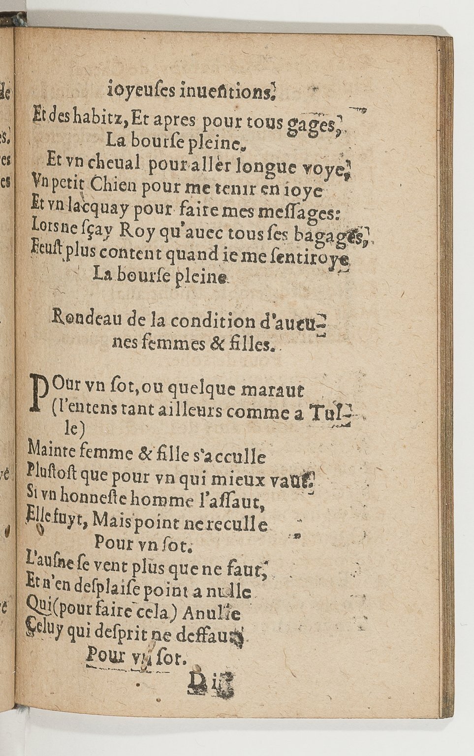 1568c. - Veuve Jean Bonfons - Trésor des joyeuses inventions du parangon de poésies - BnF Arsenal 1568c. - Veuve Jean Bonfons - Trésor des joyeuses inventions du parangon de poésies - BnF Arsenal