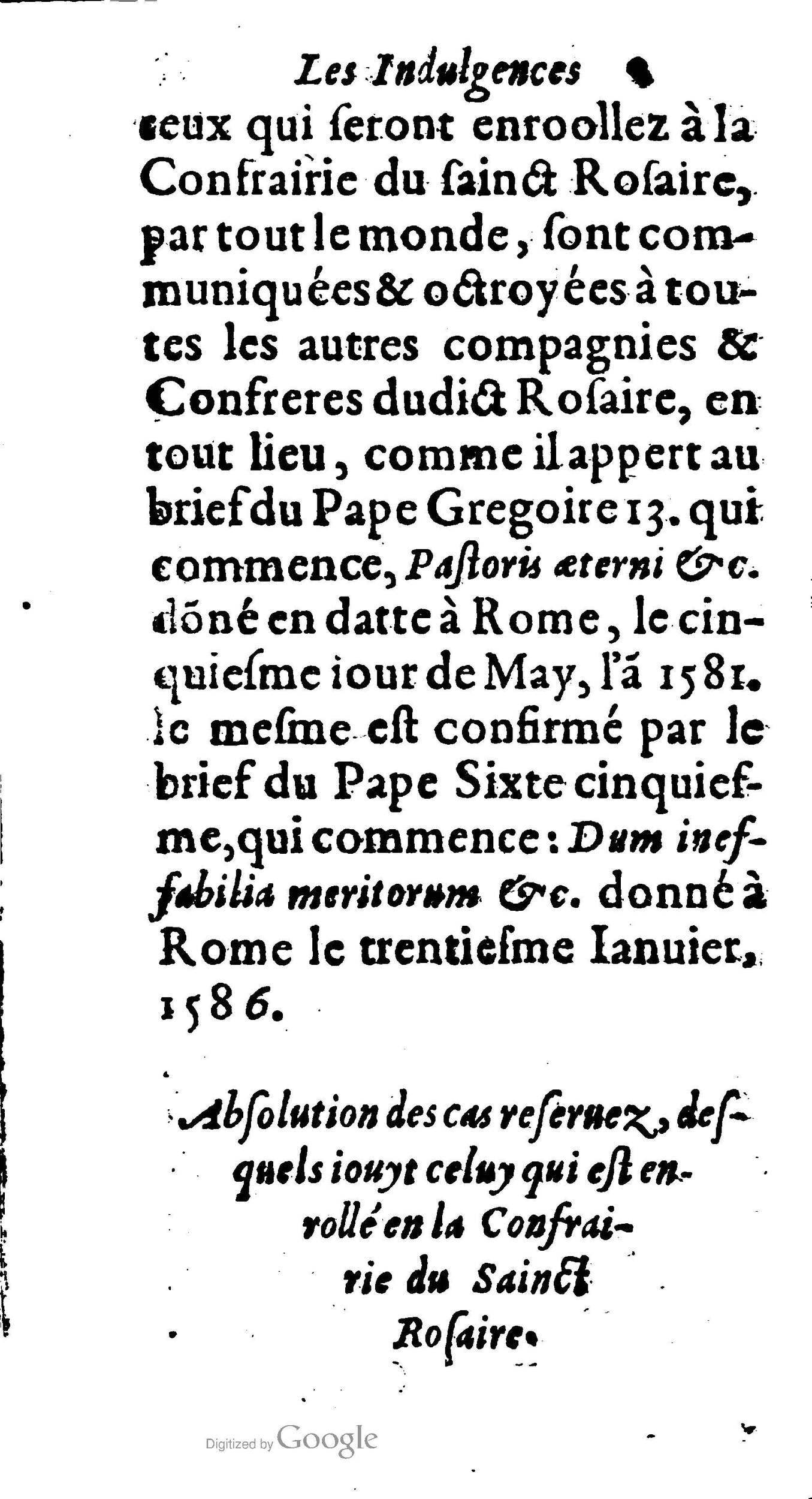 1604 - Jean Le Bouc - Trésor des indulgences du Saint Rosaire - BM Lyon 1604 - Jean Le Bouc - Trésor des indulgences du Saint Rosaire - BM Lyon