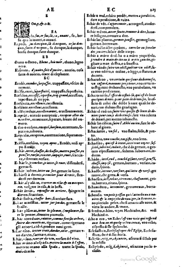 1617 - Samuel Crespin - Trésor des trois langues espagnole, française et italienne (3 parties) - Ohio