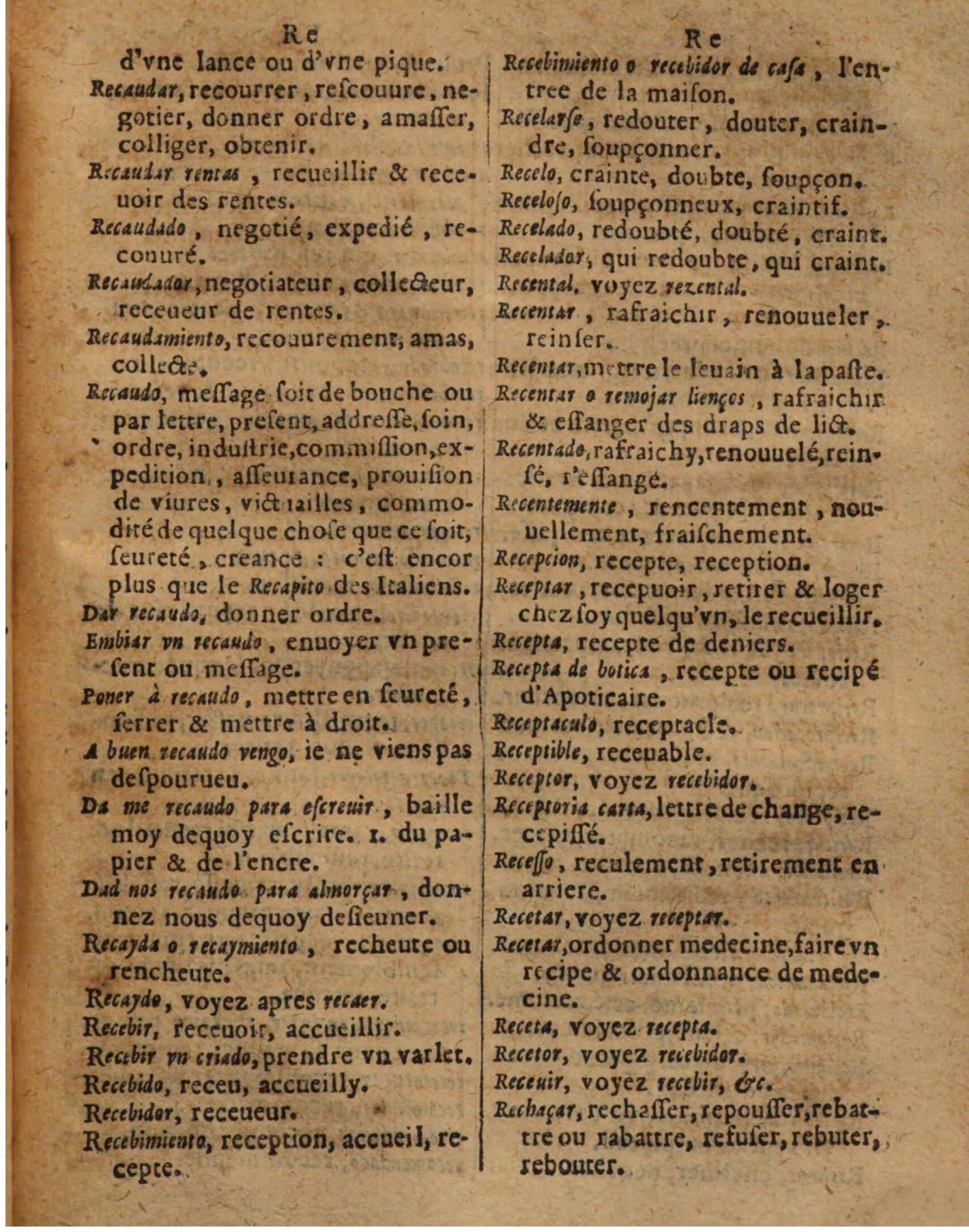 1625 - Hubert Antoine - Trésor des deux langues espagnole et française - Augsbourg