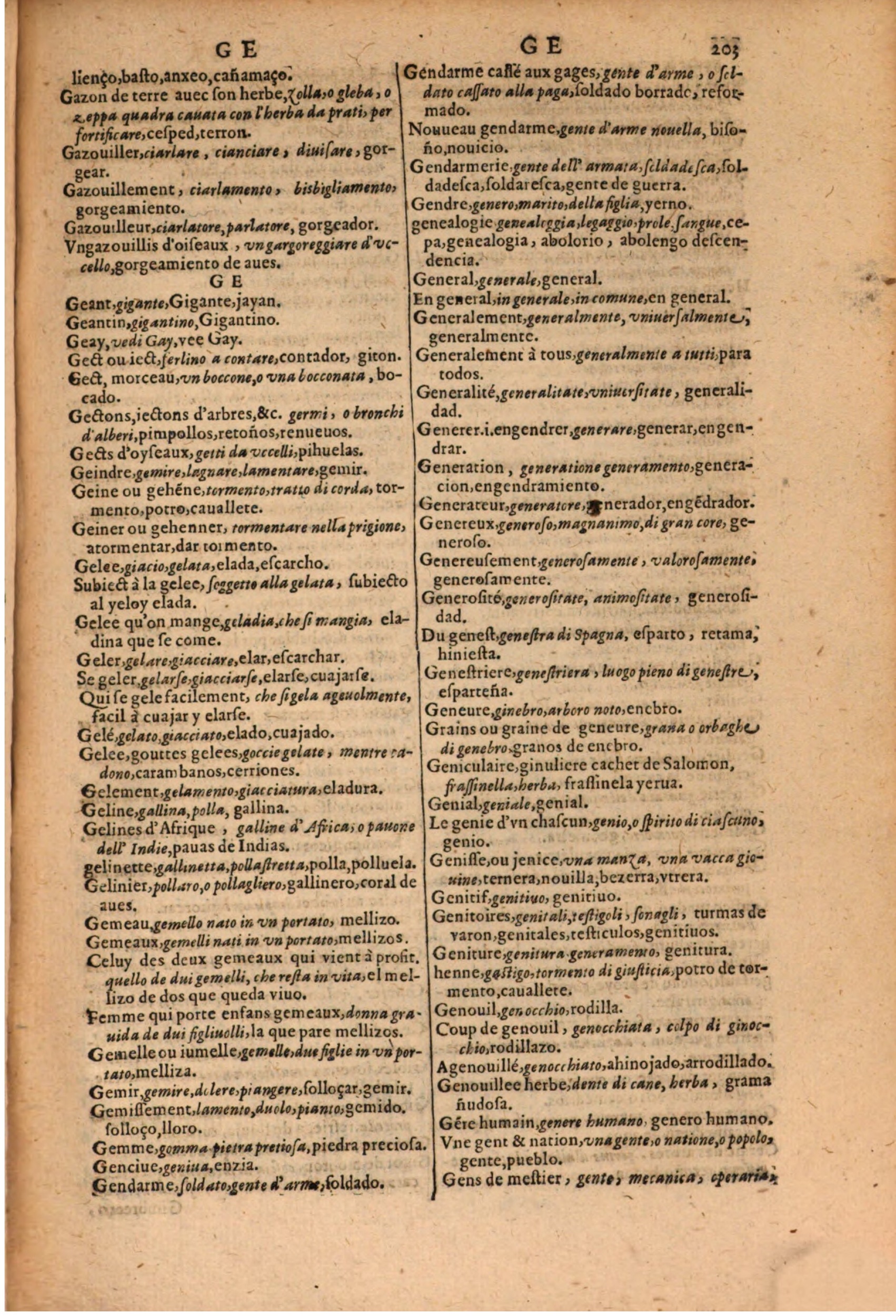 1616 - Pierre de la Rovière - Trésor des trois langues (Seconde partie) - BSB Munich
