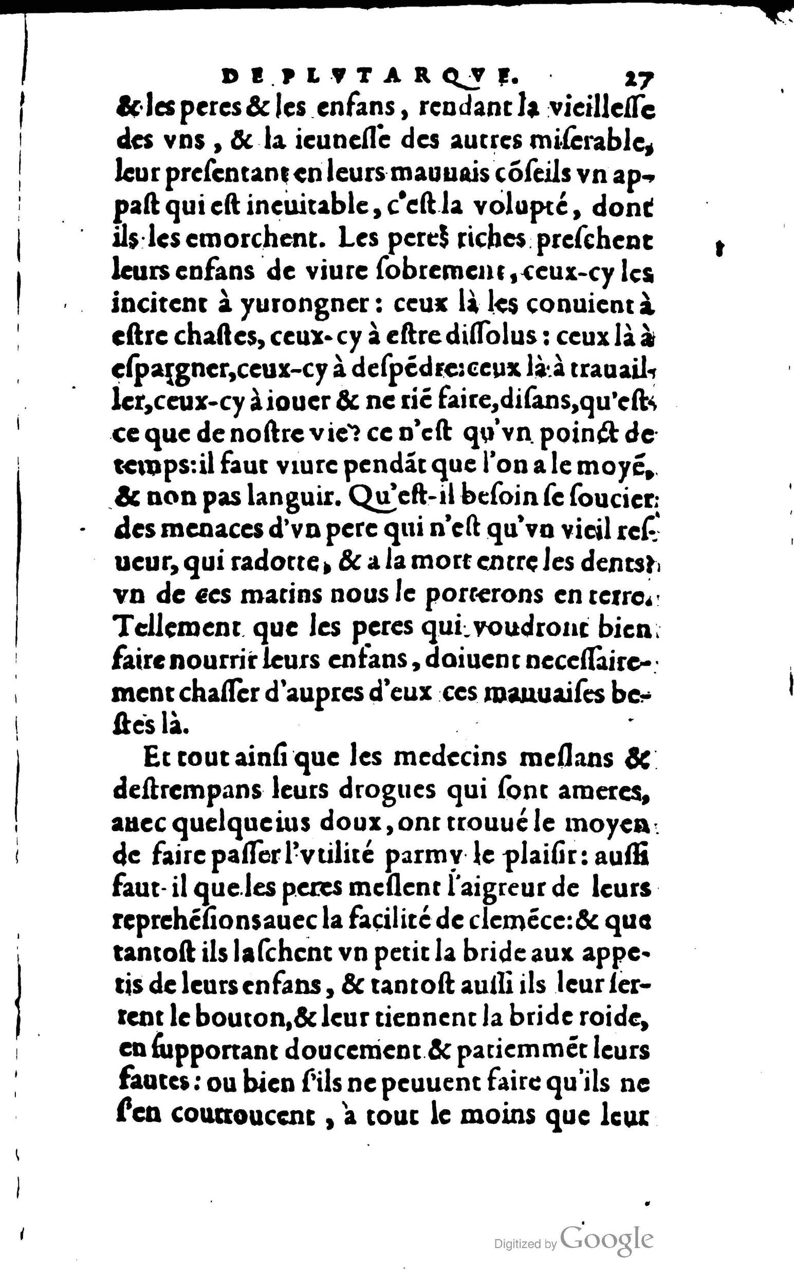 1578 - Jean Poupy - Trésor des morales de Plutarque - BSB Munich