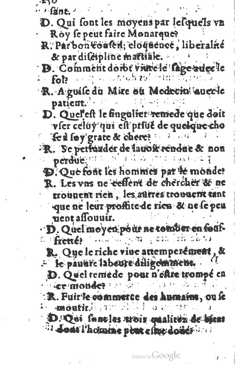 1581 - Nicolas Bonfons  - Trésor des sentences dorées - Princeton