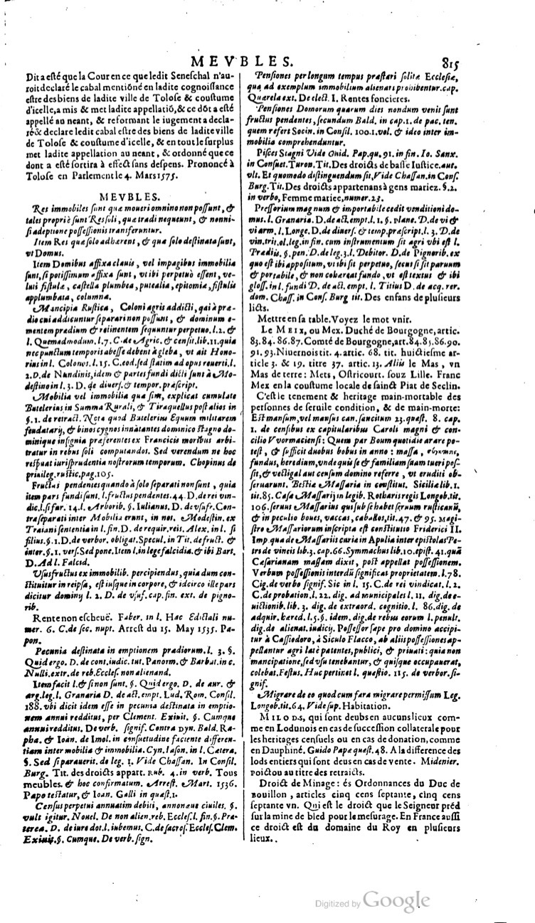 1629 - Veuve Nicolas Buon - Trésor du droit français (21754 T. 2) - BM Lyon