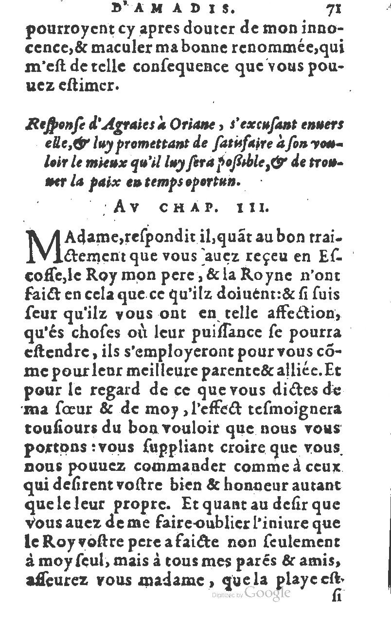 1582 - Jean Huguetan - Trésor des Amadis T. 1 - BM Lyon