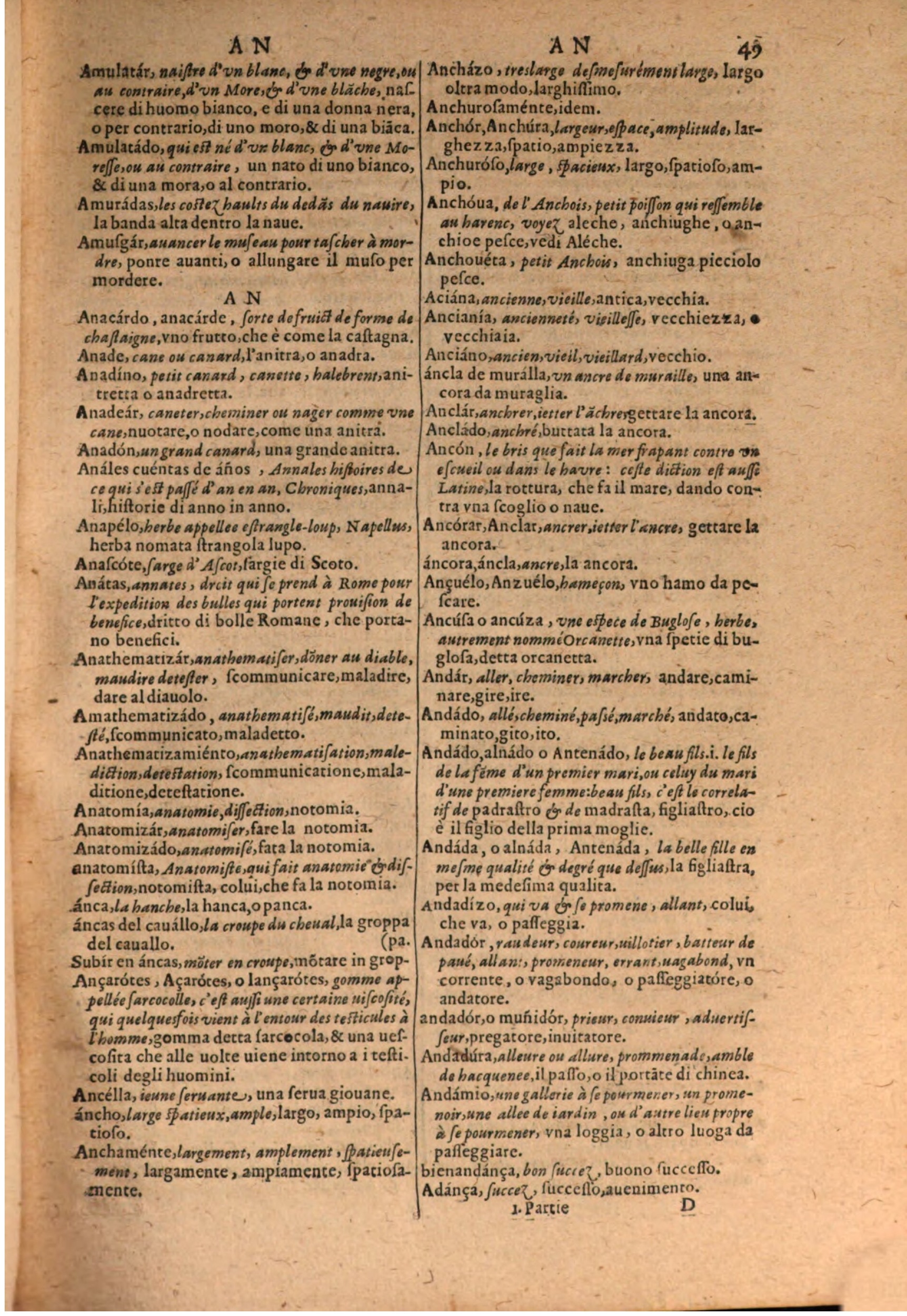 1606 - Samuel Crespin - Thresor des trois langues, francoise, italiene et espagnolle - BSB Munich