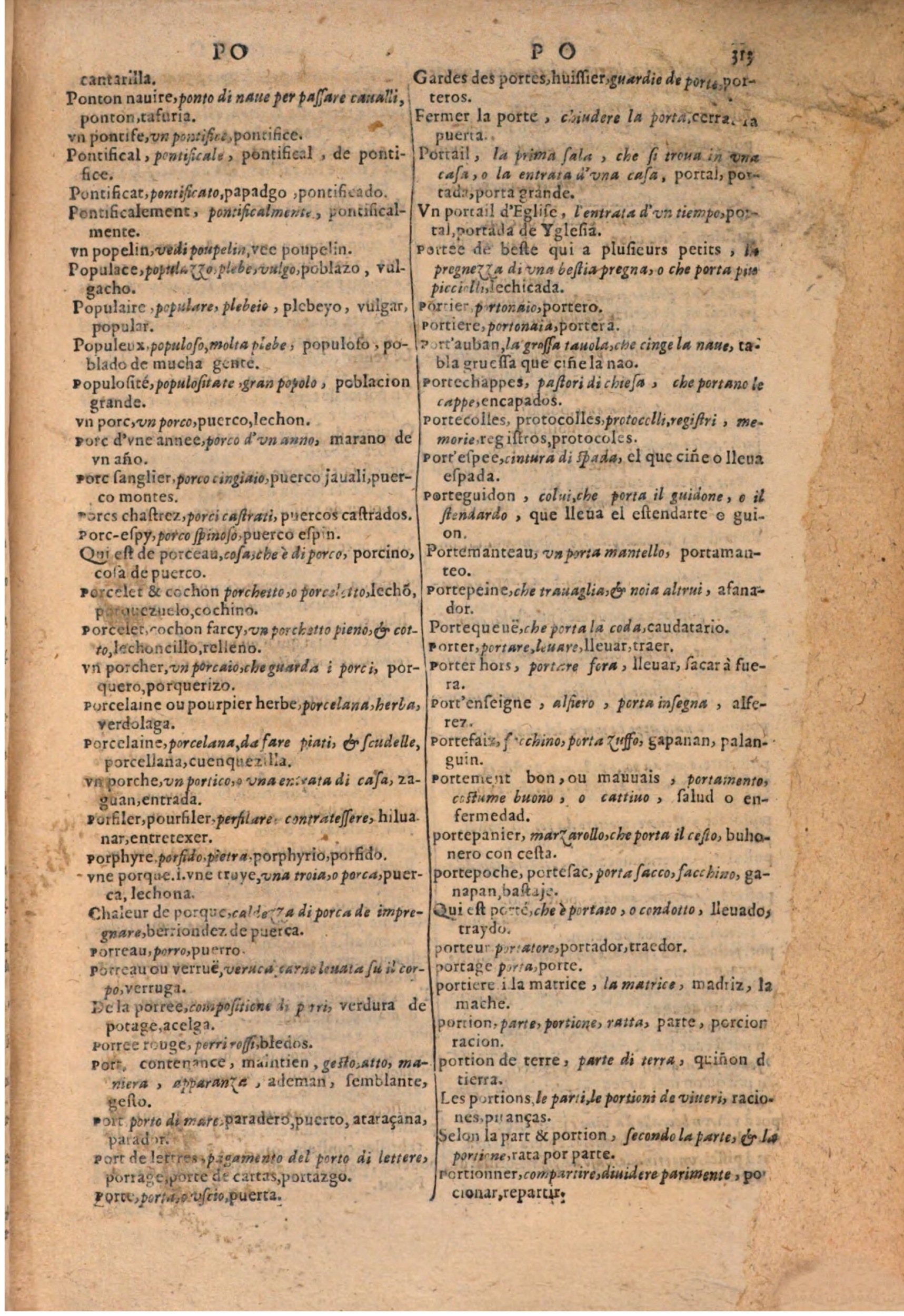 1616 - Pierre de la Rovière - Trésor des trois langues (Seconde partie) - BSB Munich