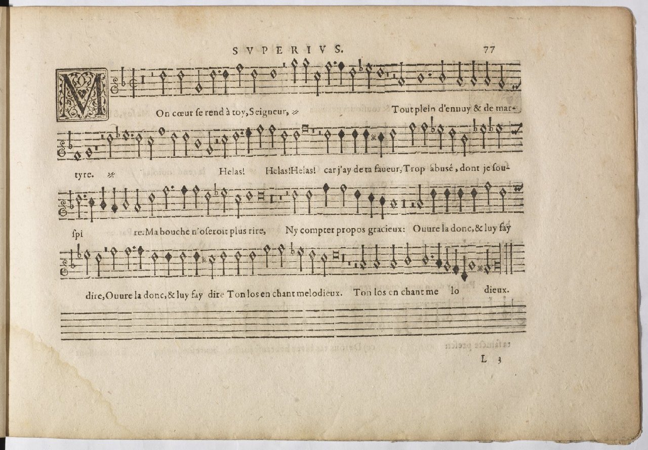 1594 - Paul Marceau - Trésor de musique d&#039;Orlande de Lassus, Superius, Bassus, Tenor, Quinta pars - BnF