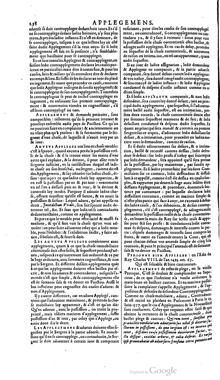 1629 - Veuve Nicolas Buon - Trésor du droit français (21754 T. 1) - BM Lyon