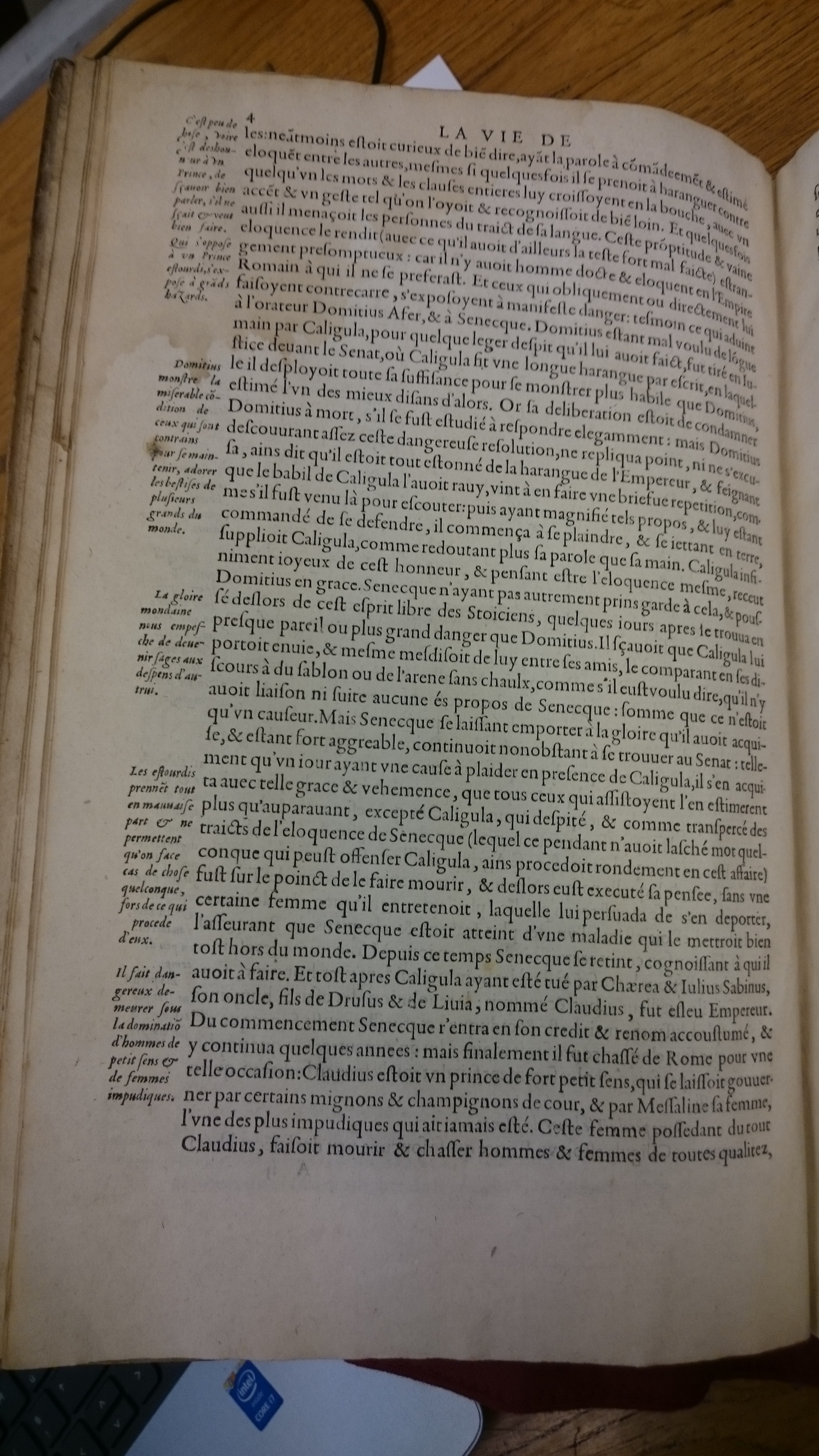 1598 - Jean Houzé - Œuvres morales et mêlées de Sénèque, Trésor de philosophie morale - BM Lyon