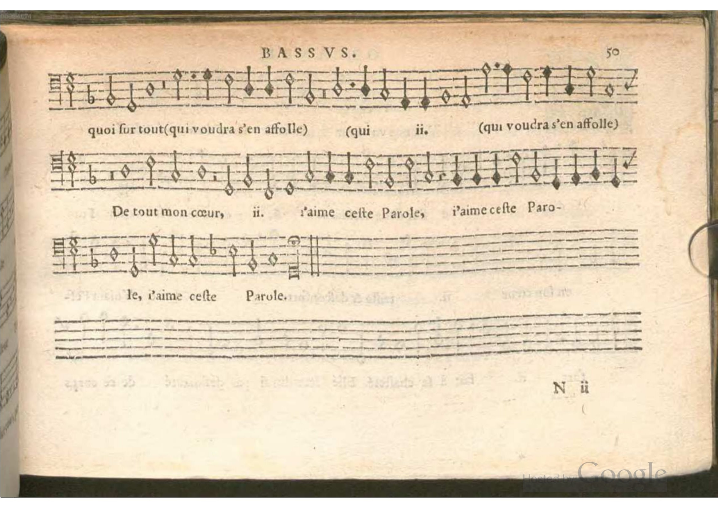 1576 - [Pierre de Saint-André] - Trésor de musique d’Orlande de Lassus Bassus - BSB Munich
