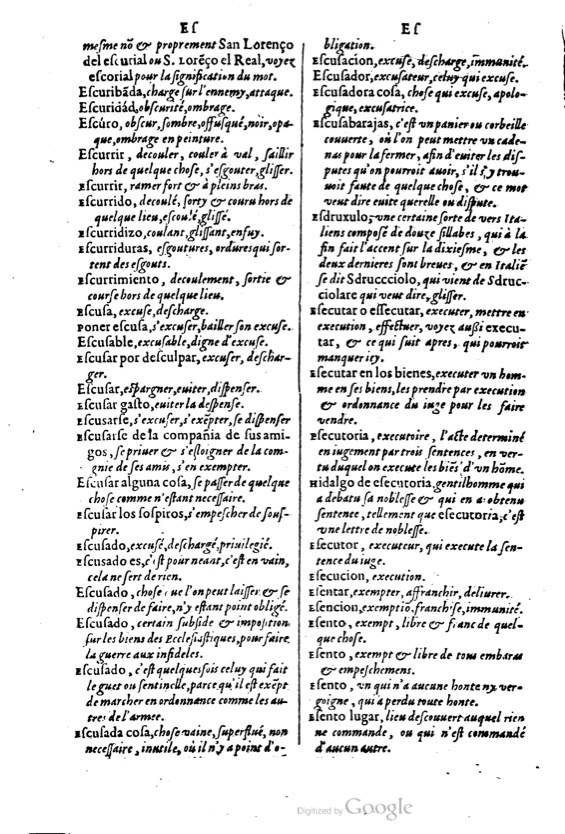 1621 - Adrian Tiffaine - Trésor des deux langues espagnole et française - BM Lyon