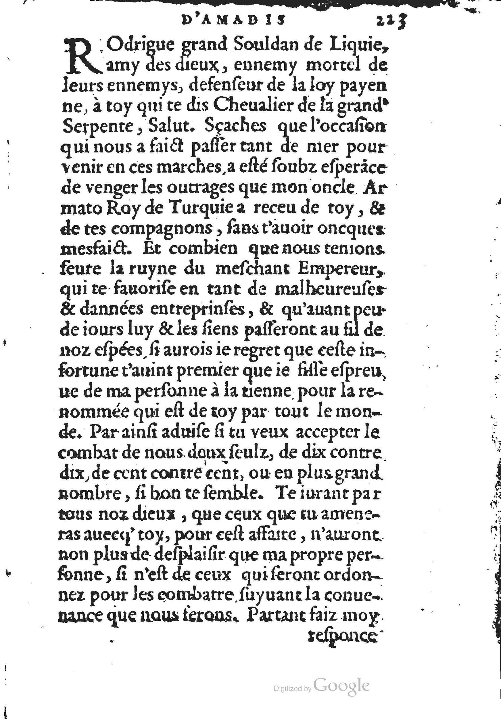 1560 - Jean d’Ogerolles et Gabriel Cotier Lyon - Trésor des Amadis - BSB Munich