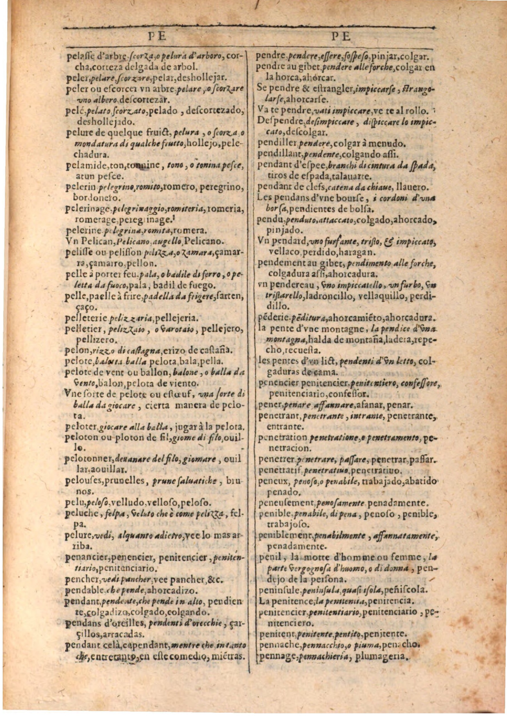 1609 - Philippe Albert et Alexandre Pernet - Trésor des trois langues française, italienne et espagnole (Seconde partie) - BSB Munich 1609 - Philippe Albert et Alexandre Pernet - Trésor des trois langues française, italienne et espagnole (Seconde partie) - BSB Munich