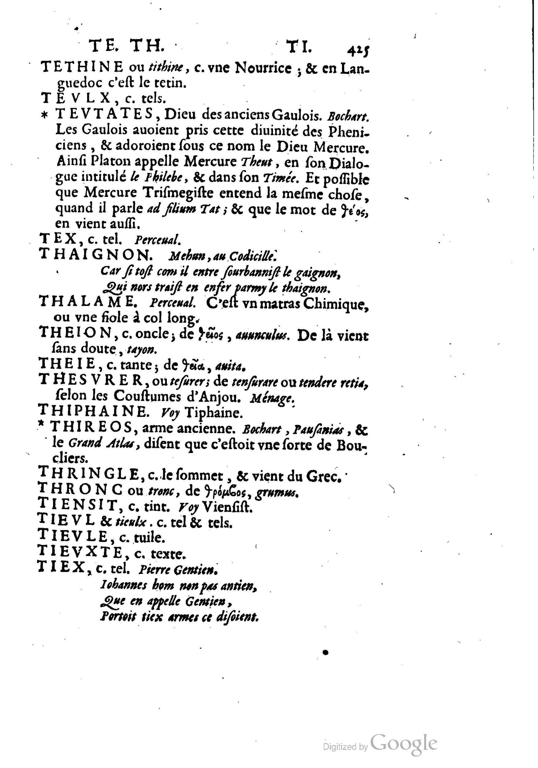 1655 - Augustin Courbé - Trésor de recherches et antiquités gauloises et françaises - BM Lyon