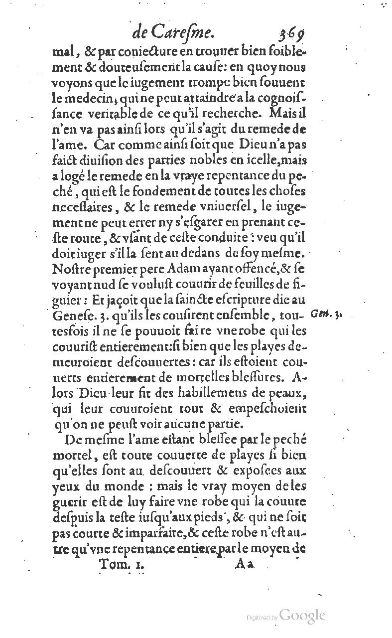 1607 - Nicolas Du Fossé - Trésor quadragésimal - T 01 - BM Lyon