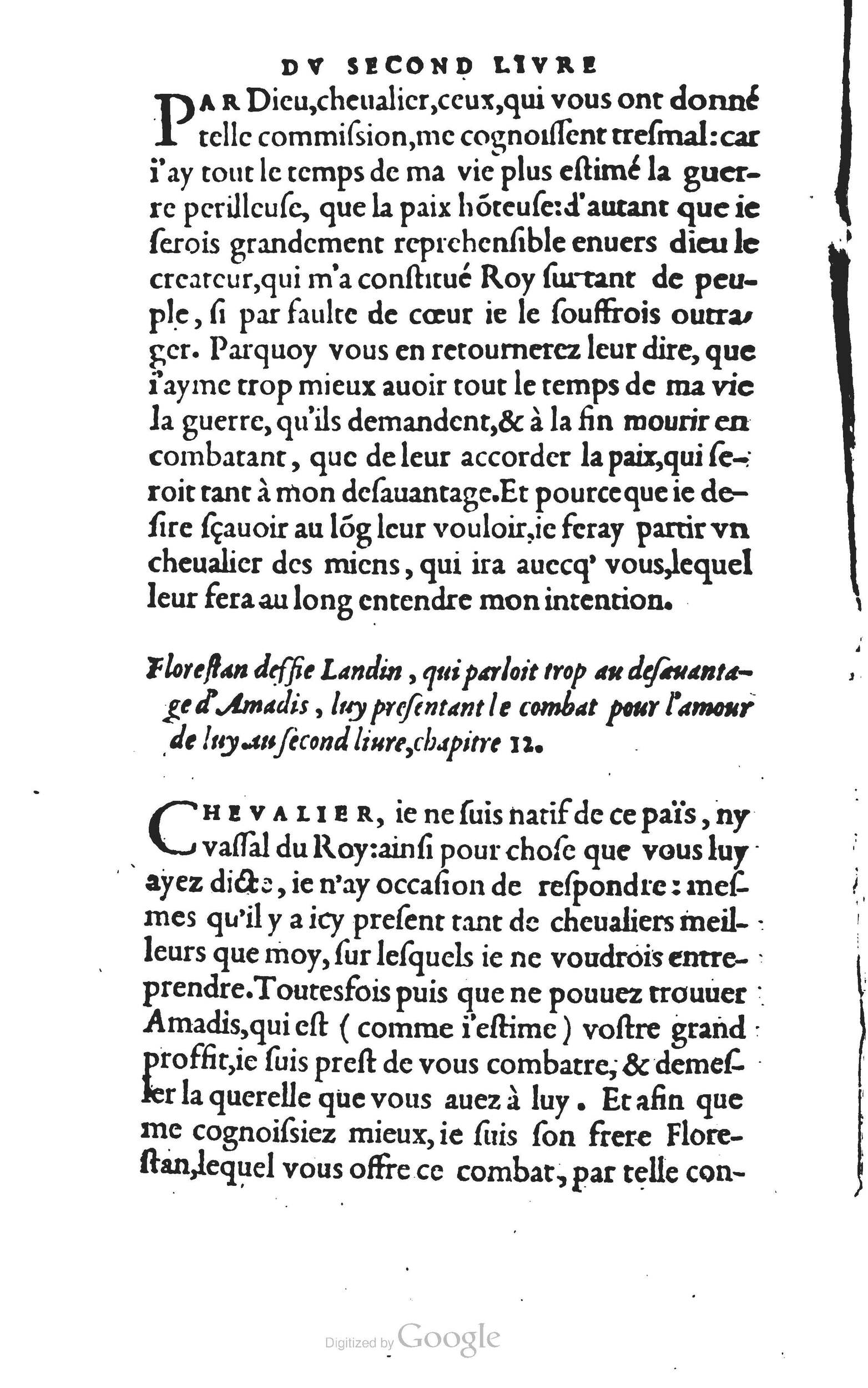 1560 - Vincent Sertenas et Gilles Robinot - Trésor des Amadis - British Library