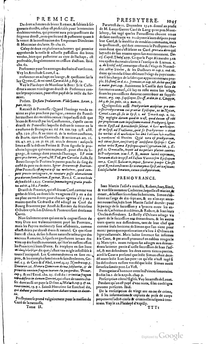 1629 - Veuve Nicolas Buon - Trésor du droit français (29620 T. 2) - BM Lyon