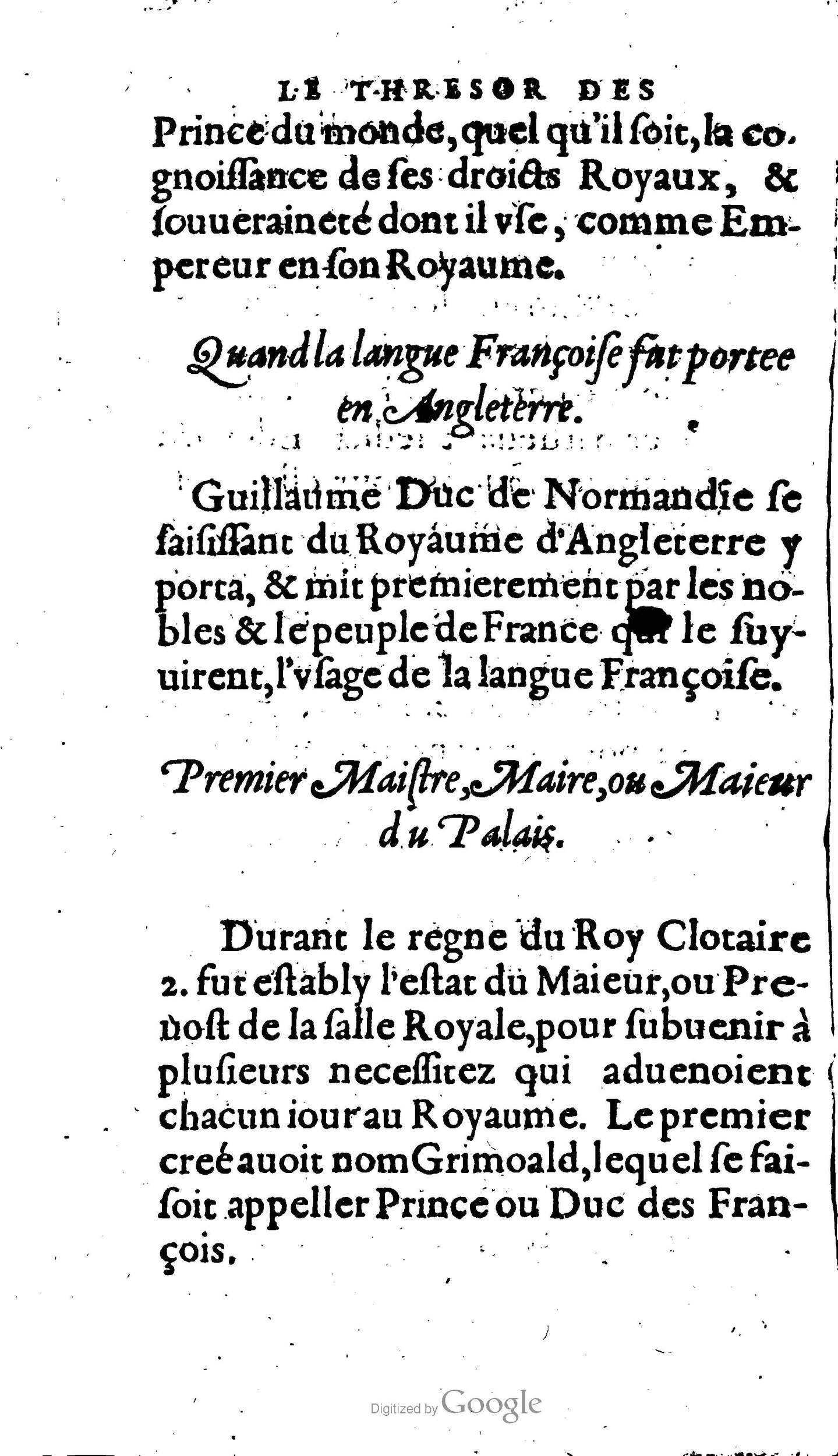 1604 - Galiot Corrozet - Trésor des histoires de France - BNC Florence