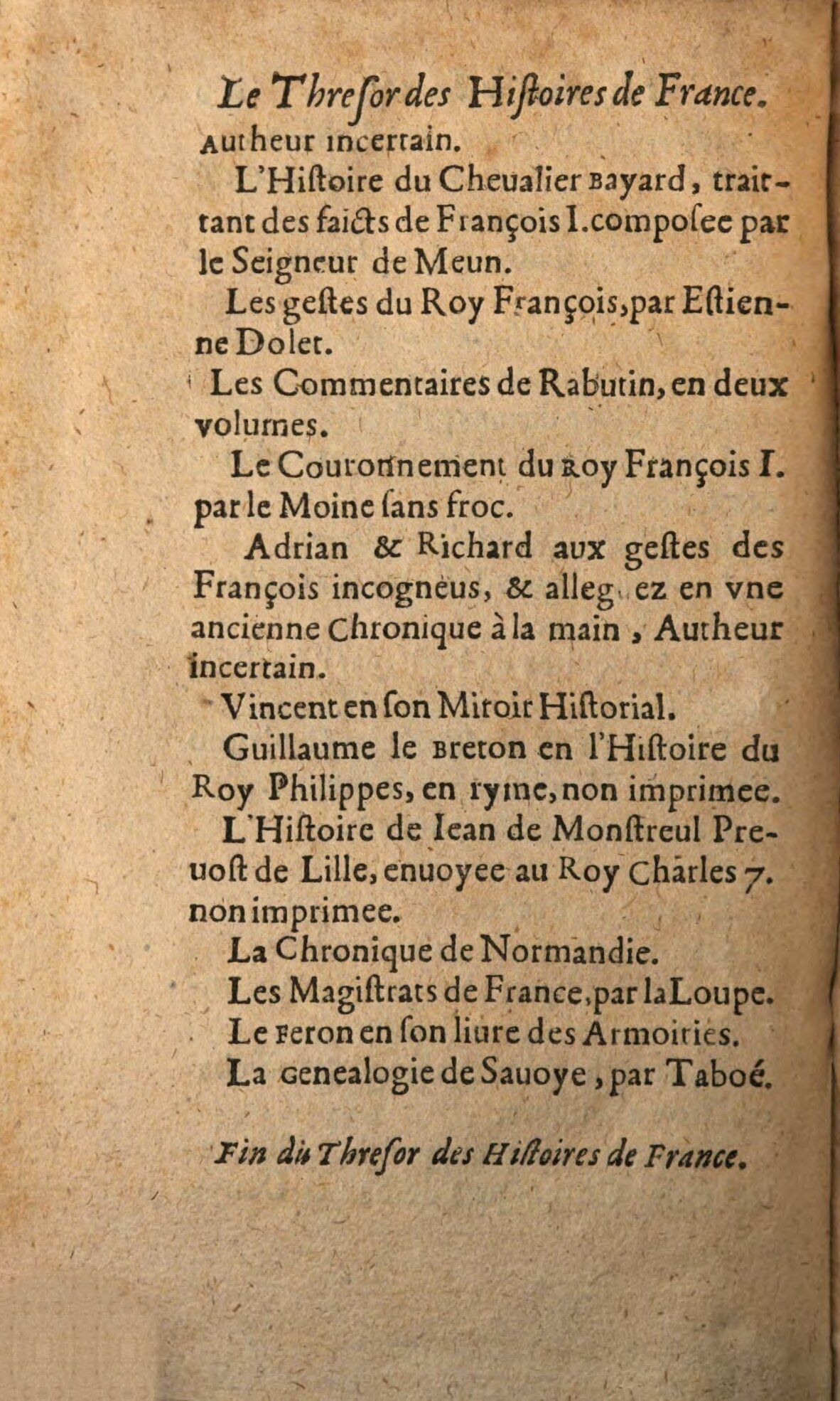 1639 - Jean Corrozet - Trésor des histoires de France - BSB Munich 1639 - Jean Corrozet - Trésor des histoires de France - BSB Munich