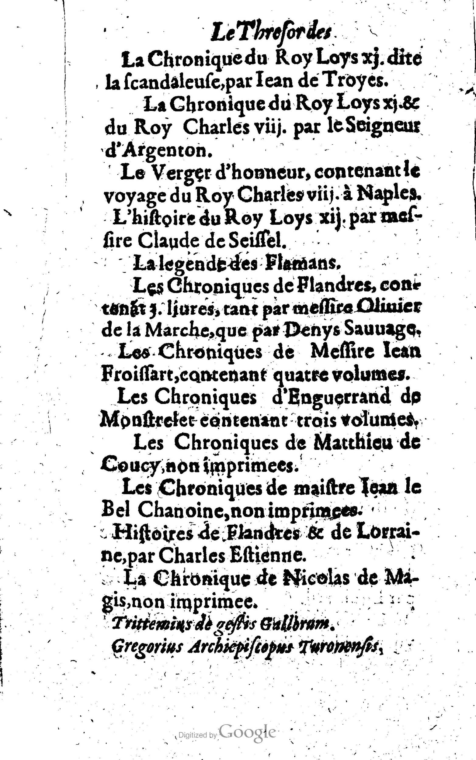 1619 - Jean Corrozet - Trésor des histoires de France - Anvers Musée Plantin-Moretus