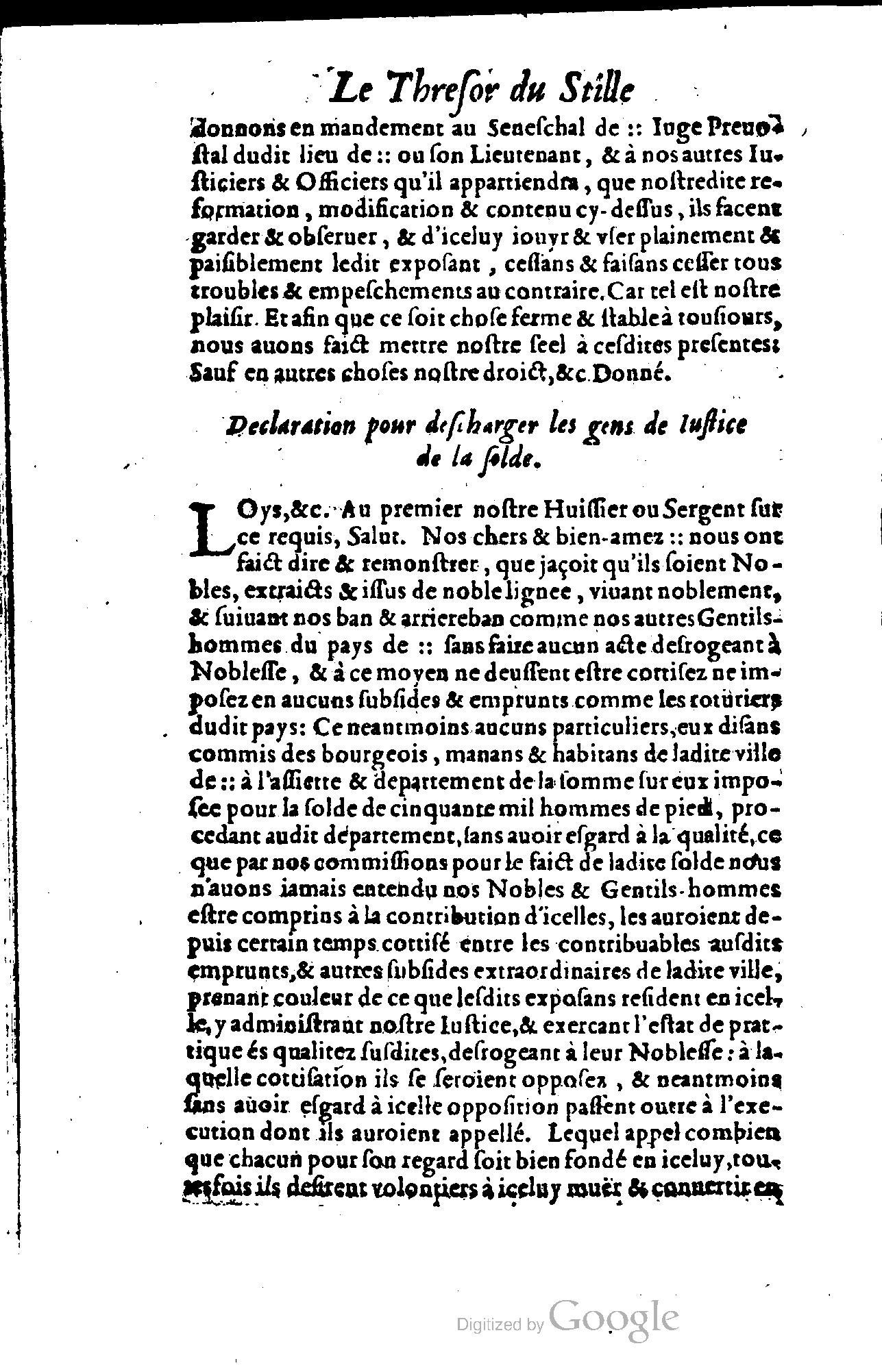 1614 - Jean Richer - Trésor du nouveau style et protocole de la chancellerie de France - BSB Munich